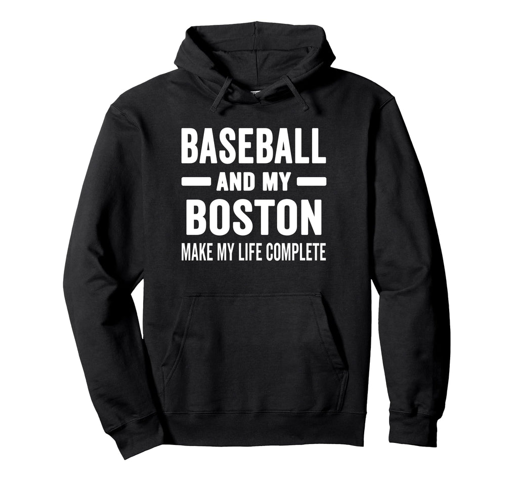 Baseball And My Boston Mama Dog Lover Hoodie - Minimalist Print for Adults - T-Shirt, Sweatshirt, Hoodie