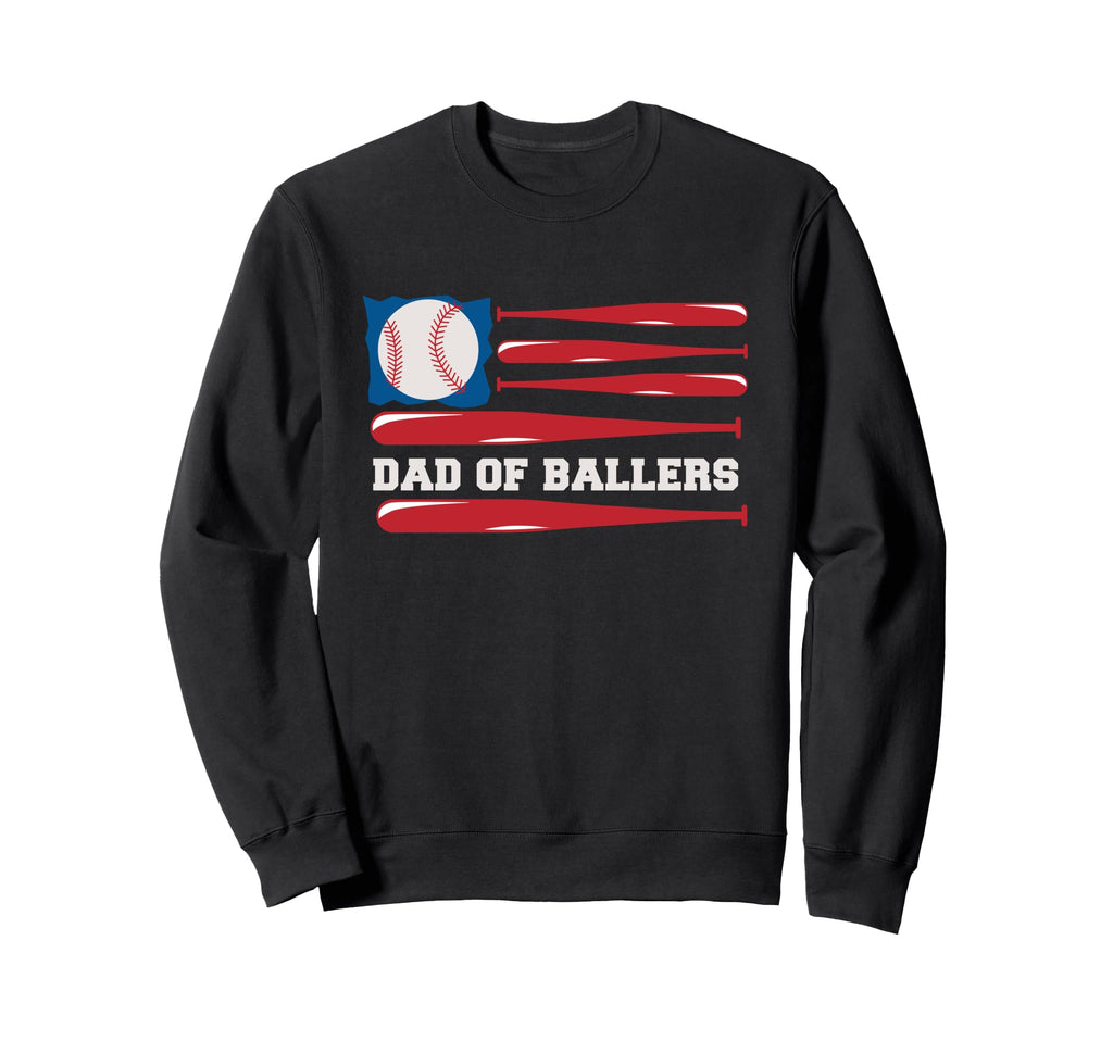 Dad Ballers American Flag Funny Sweatshirt - Minimalist Print Unisex - T-Shirt, Sweatshirt, Hoodie