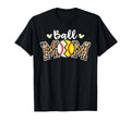Ball Mom Leopard Funny Baseball T-Shirt - Casual Everyday Wear Unisex - T-Shirt, Sweatshirt, Hoodie