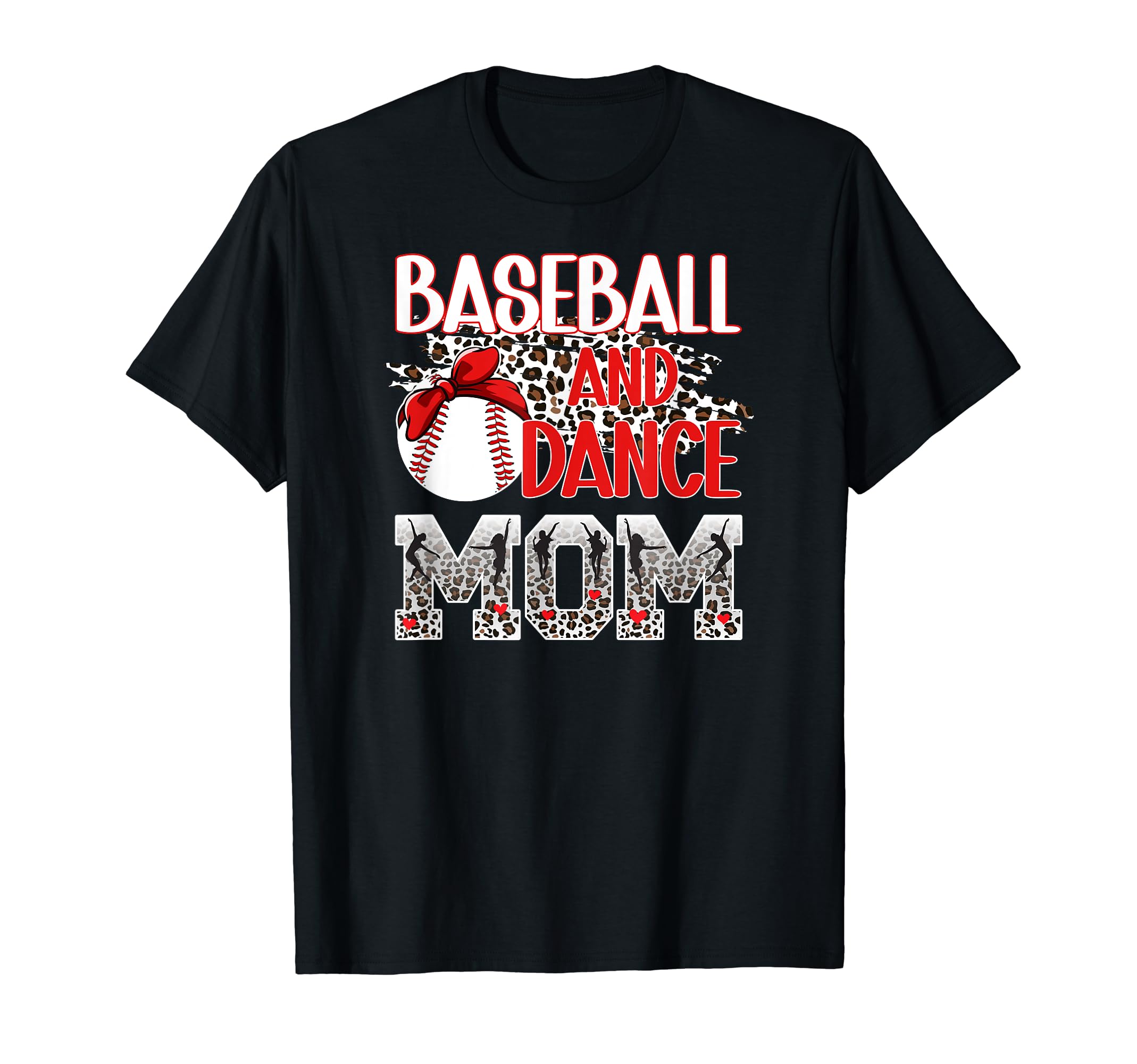 Baseball And Dance Mom Leopard T-Shirt - Streetwear Style for Adults - T-Shirt, Sweatshirt, Hoodie