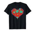 60S Psychedelic Flowers Heart T-Shirt - Novelty Apparel for Adults - T-Shirt, Sweatshirt, Hoodie