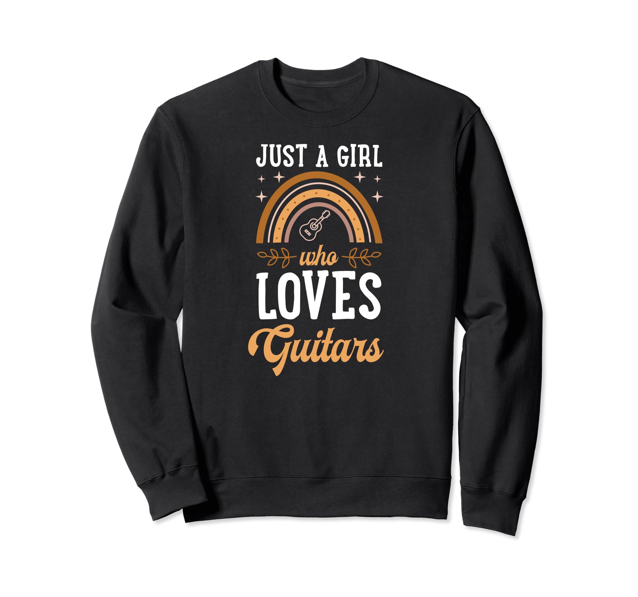 Just Who Loves Guitars Bohemian Rainbow Sweatshirt - Unique Graphic Unisex - T-Shirt, Sweatshirt, Hoodie