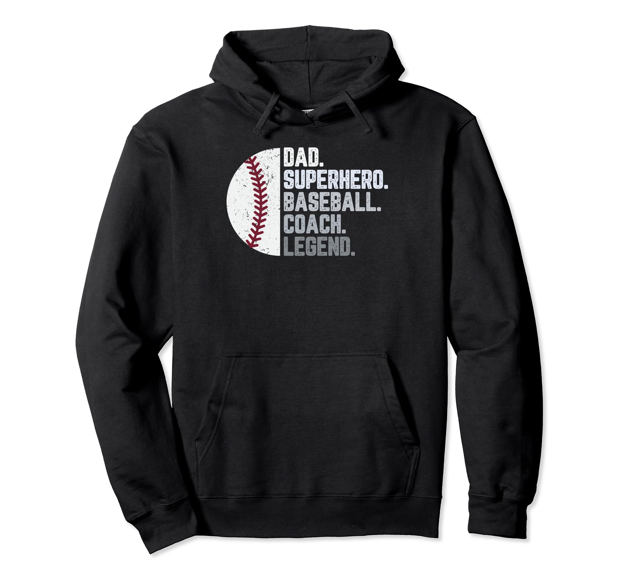 Baseball Coach Dad Dad Superhero Hoodie - Minimalist Print for Adults - T-Shirt, Sweatshirt, Hoodie