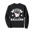 Busy Raising Ballers Baseball Heart Sweatshirt - Trendy Graphic Unisex - T-Shirt, Sweatshirt, Hoodie