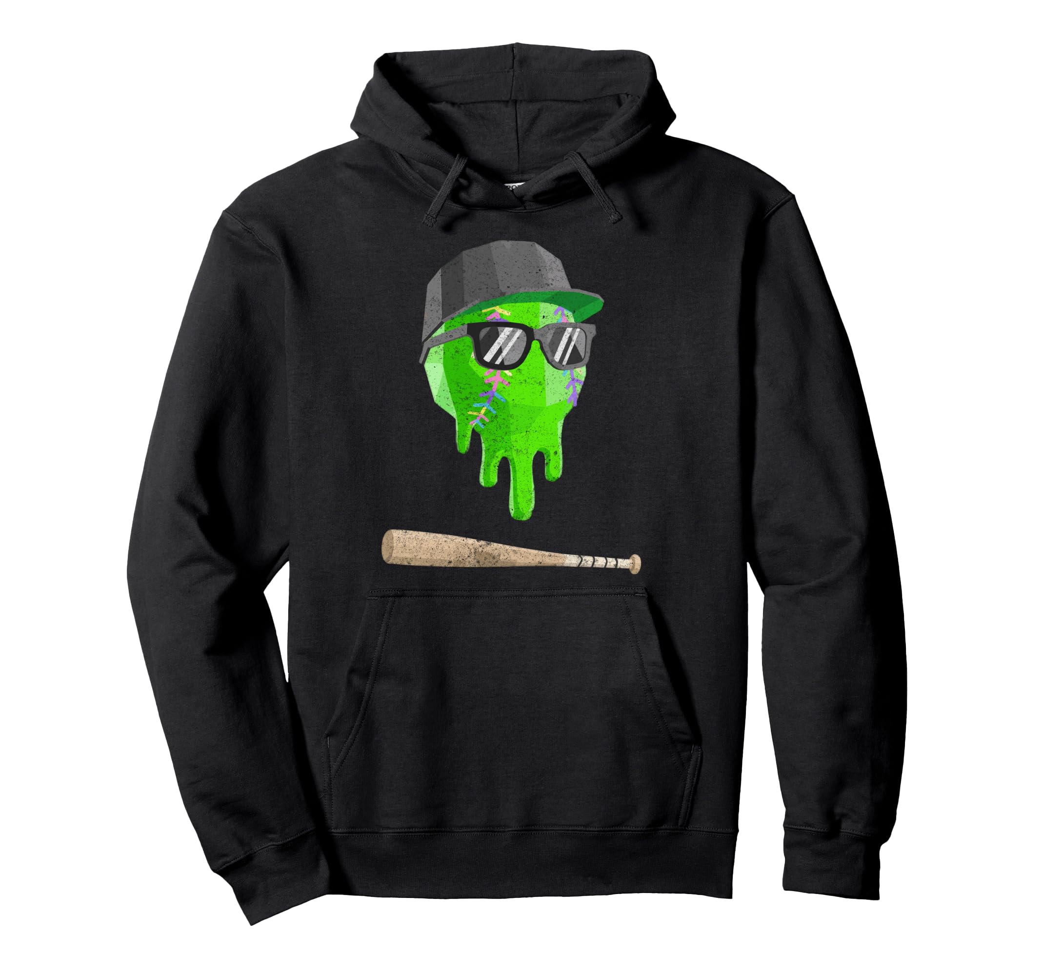 Baseball Ice Cream Drip Gamer Gifts T-Shirt - Minimalist Print Men Women - T-Shirt, Sweatshirt, Hoodie