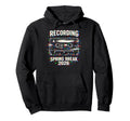 Recording Spring Break 2026 Glitch Hoodie - Minimalist Print for Adults - T-Shirt, Sweatshirt, Hoodie
