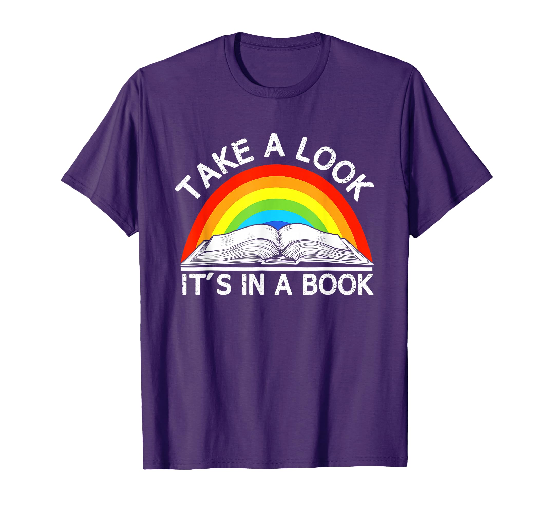 Take Its Book Reading Rainbow T-Shirt - Minimalist Print for Adults - T-Shirt, Sweatshirt, Hoodie