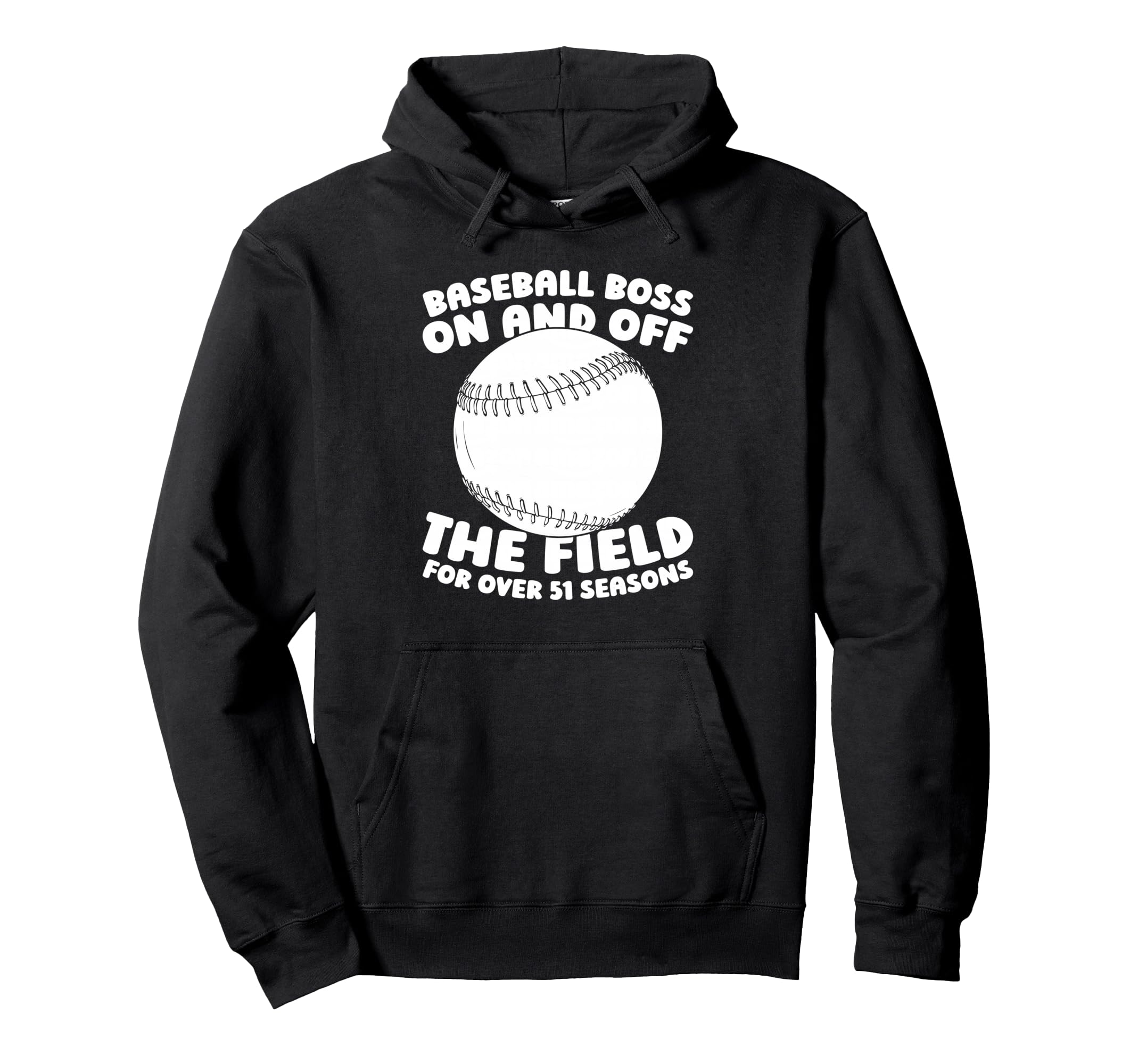 51 Years Old Baseballer Baseball Hoodie - Casual Everyday Wear Men Women - T-Shirt, Sweatshirt, Hoodie