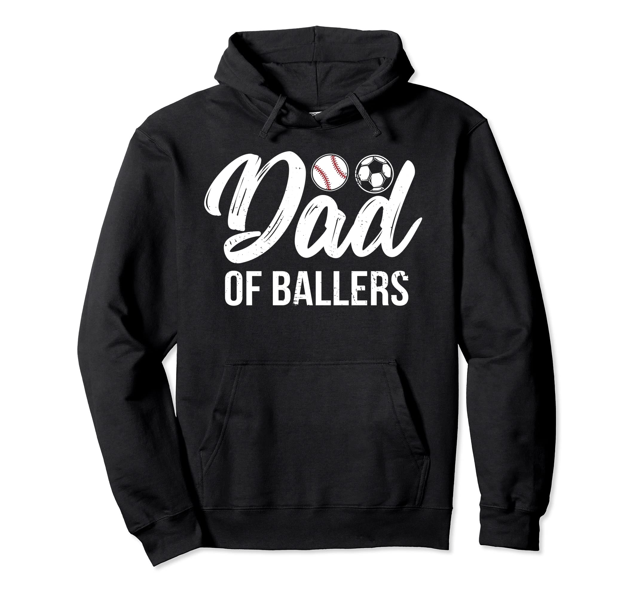 Dad Ballers Father Son Soccer Hoodie - Minimalist Print for Adults - T-Shirt, Sweatshirt, Hoodie