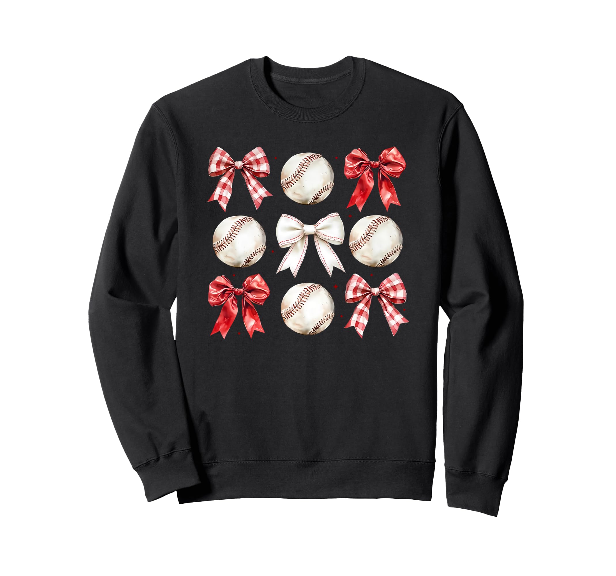 Baseball Bow Coquette Red T-Shirt - Novelty Apparel Men Women - T-Shirt, Sweatshirt, Hoodie