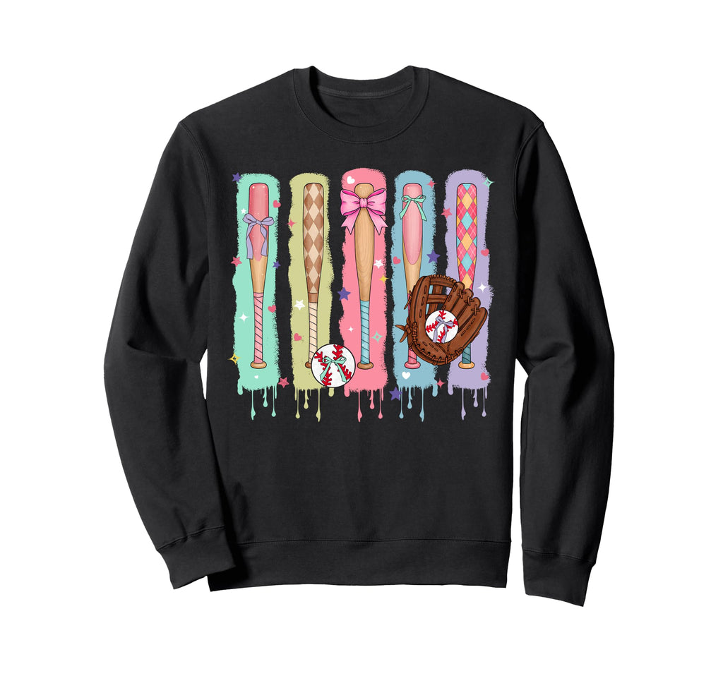 Baseball Girly Baseball Mama Baseball Sweatshirt - Graphic Print Unisex - T-Shirt, Sweatshirt, Hoodie