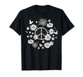 Peace Sign Love 60S 70S Daisy Flower Hippie T-Shirt - Graphic Print Unisex - T-Shirt, Sweatshirt, Hoodie