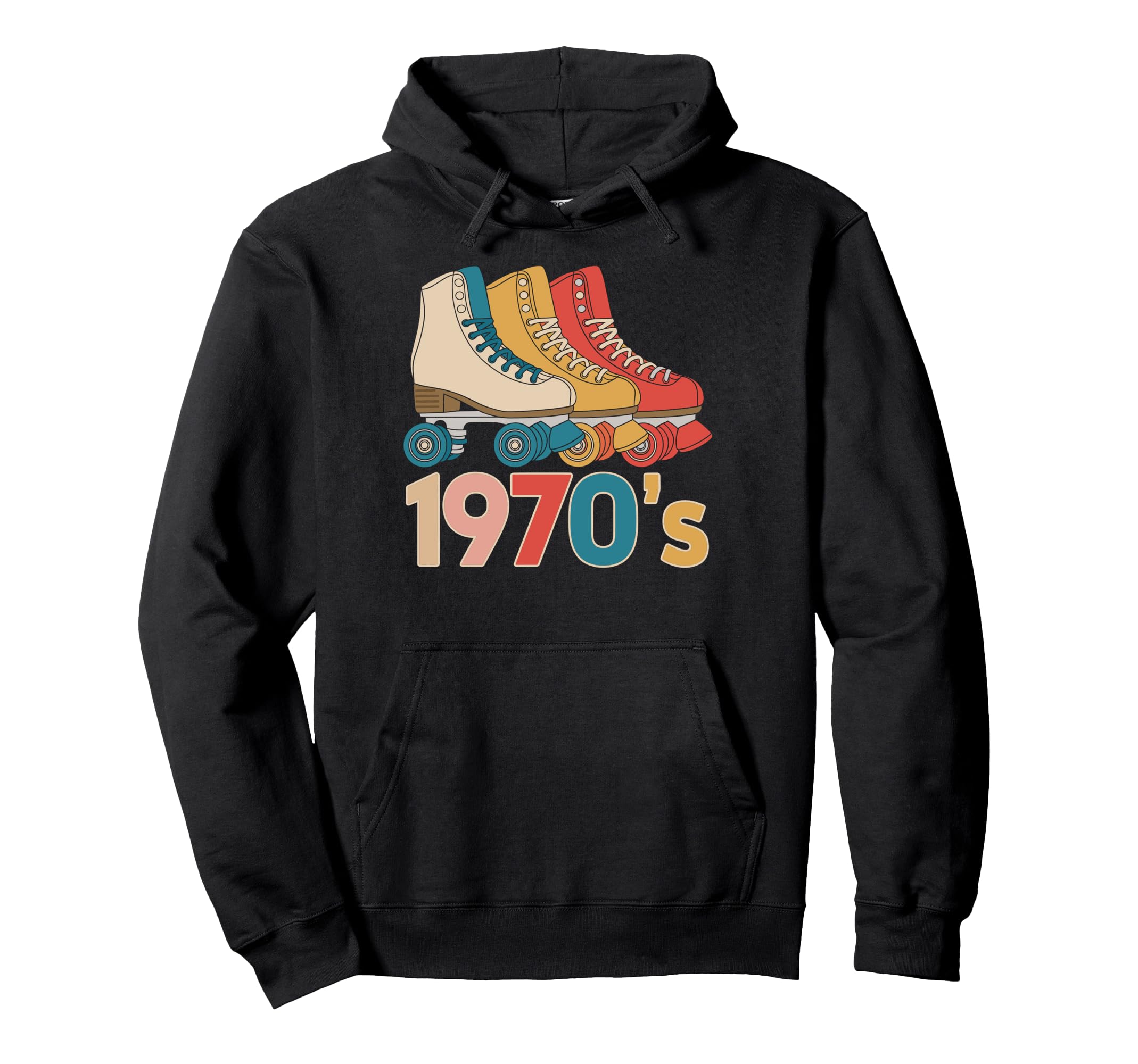 1970S Roller Skating Vibes Fun Nights Hoodie - Fun Novelty Design Unisex - T-Shirt, Sweatshirt, Hoodie