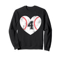 Baseball Heart Player 4 Baseball Sweatshirt - Minimalist Print for Adults - T-Shirt, Sweatshirt, Hoodie