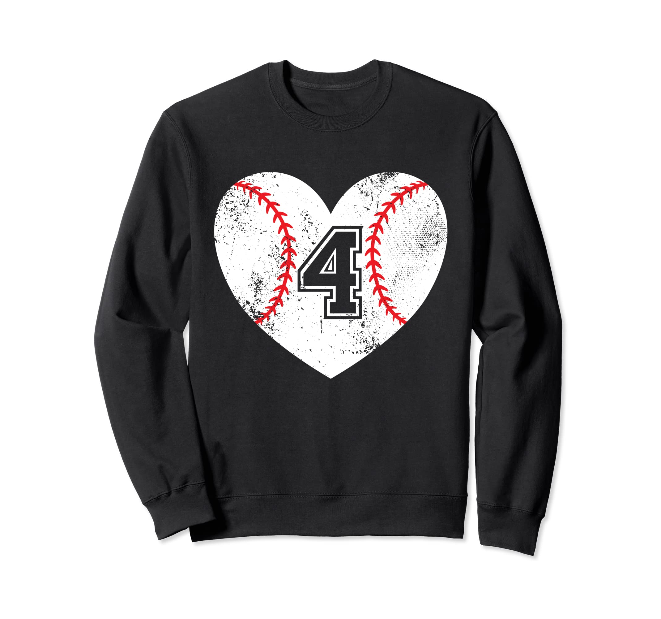 Baseball Heart Player 4 Baseball Sweatshirt - Minimalist Print for Adults - T-Shirt, Sweatshirt, Hoodie