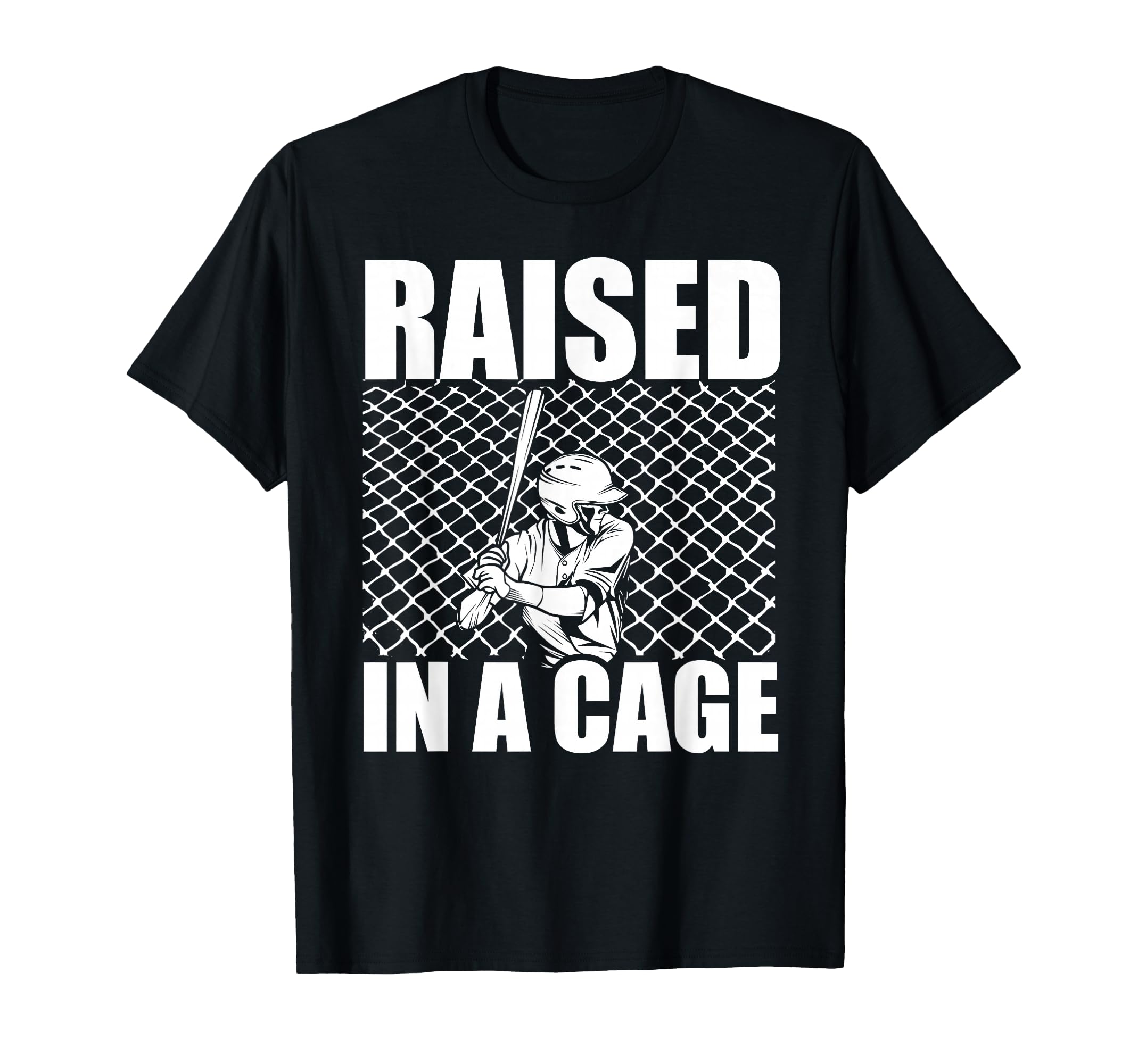 Raised Cage Baseball Training Batter T-Shirt - Minimalist Print Unisex - T-Shirt, Sweatshirt, Hoodie