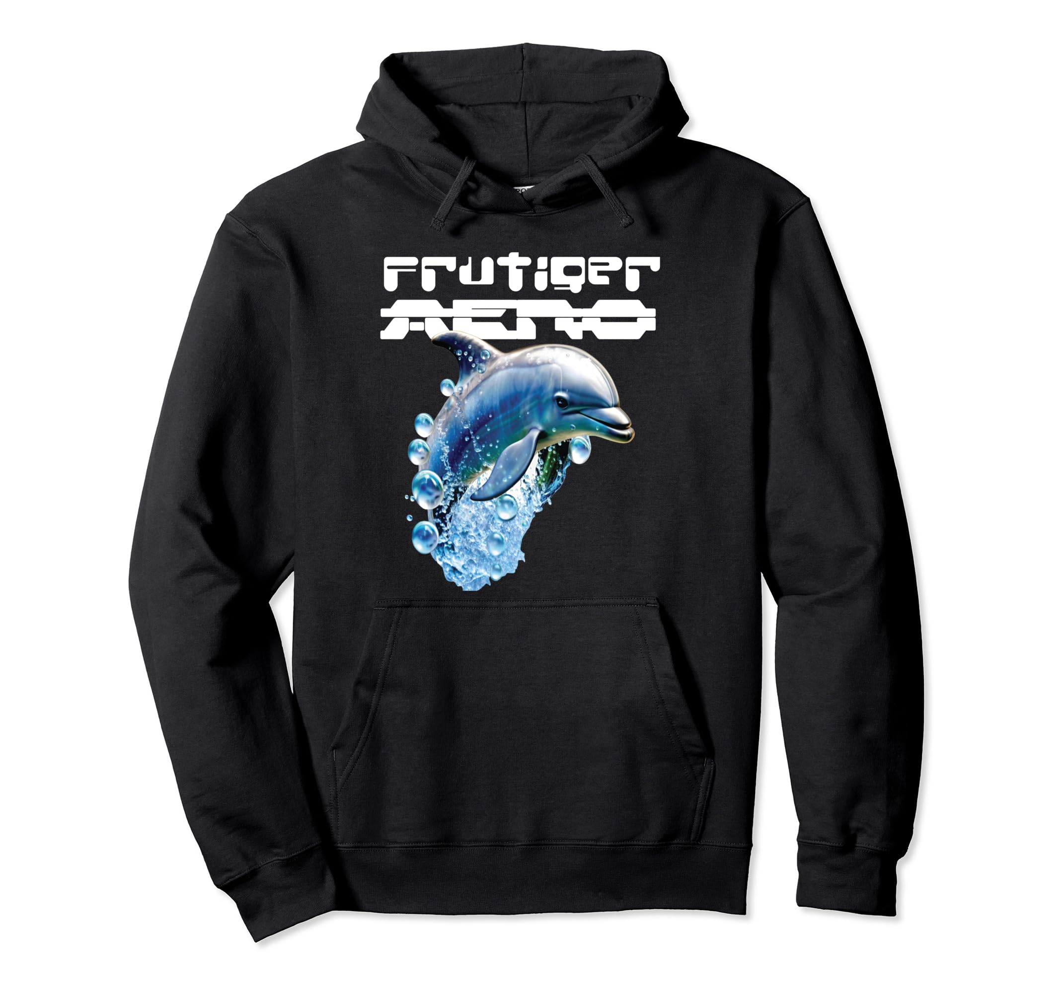 Frutiger Aero Splashy Dolphin Y2K Hoodie - Streetwear Style Men Women - T-Shirt, Sweatshirt, Hoodie