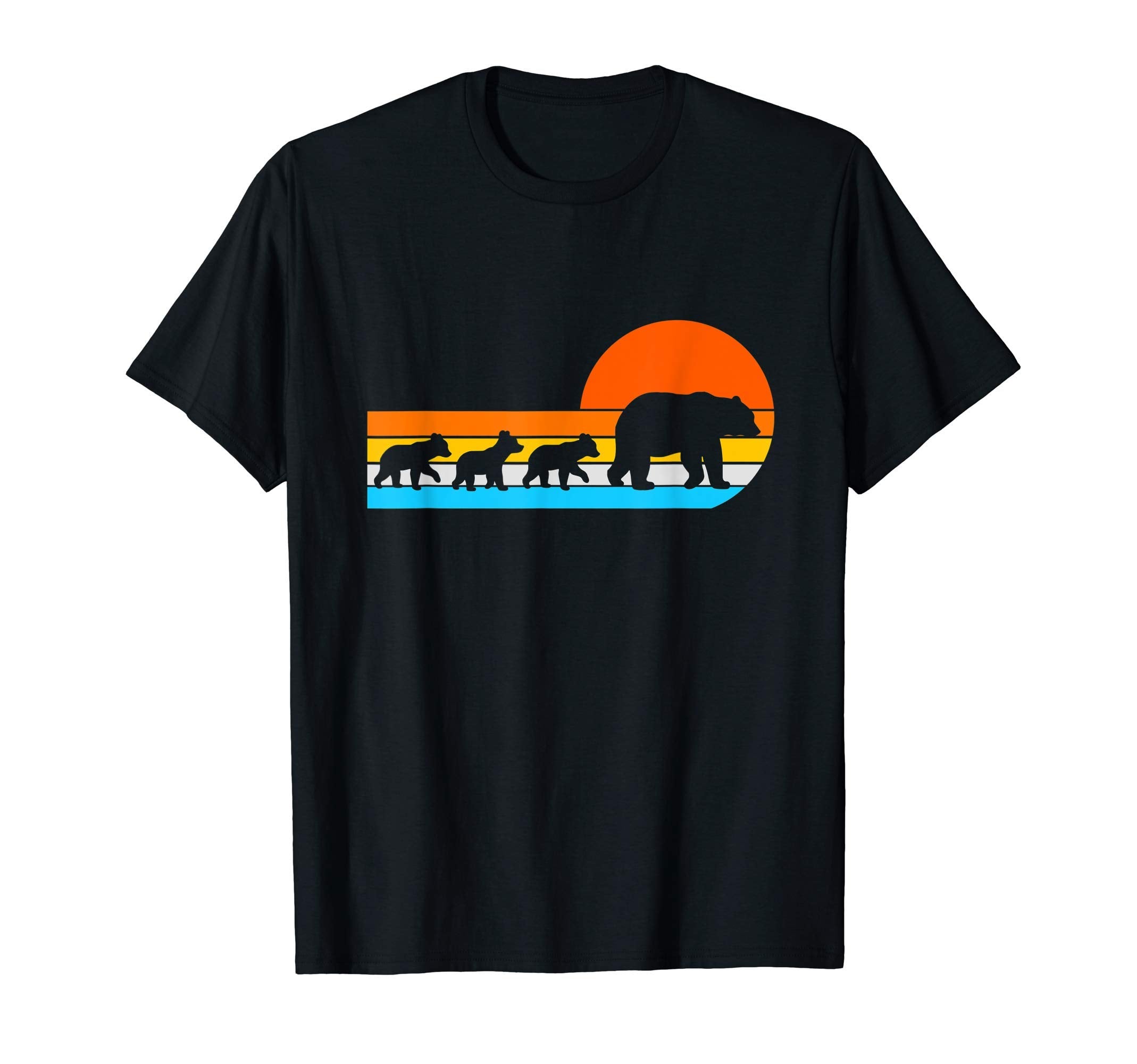 Mama Bear Three Cubs Silhouette T-Shirt - Aesthetic Graphic for Adults - T-Shirt, Sweatshirt, Hoodie