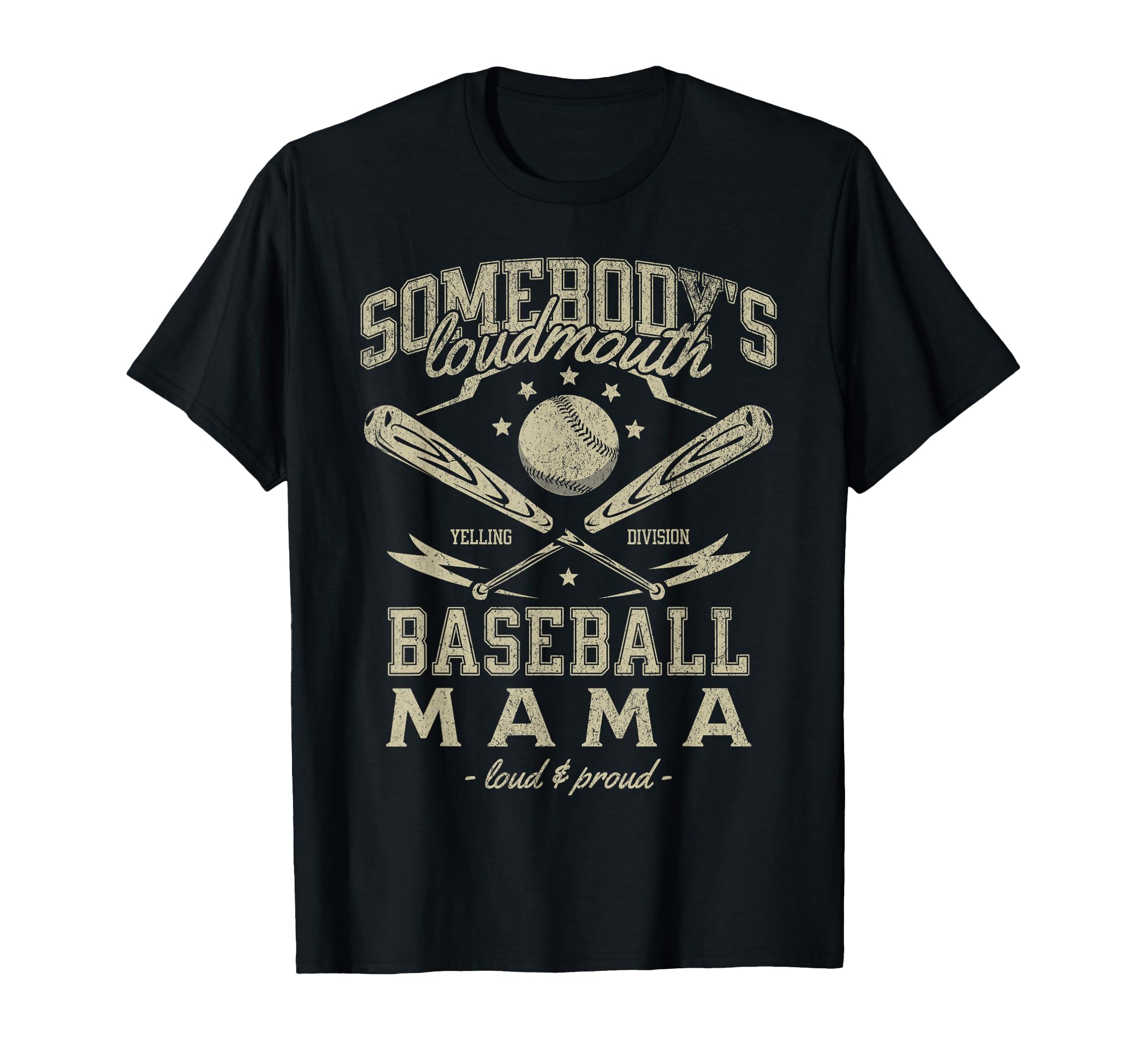 Somebodys Loudmouth Baseball Mama T-Shirt - Custom Art Print for Adults - T-Shirt, Sweatshirt, Hoodie