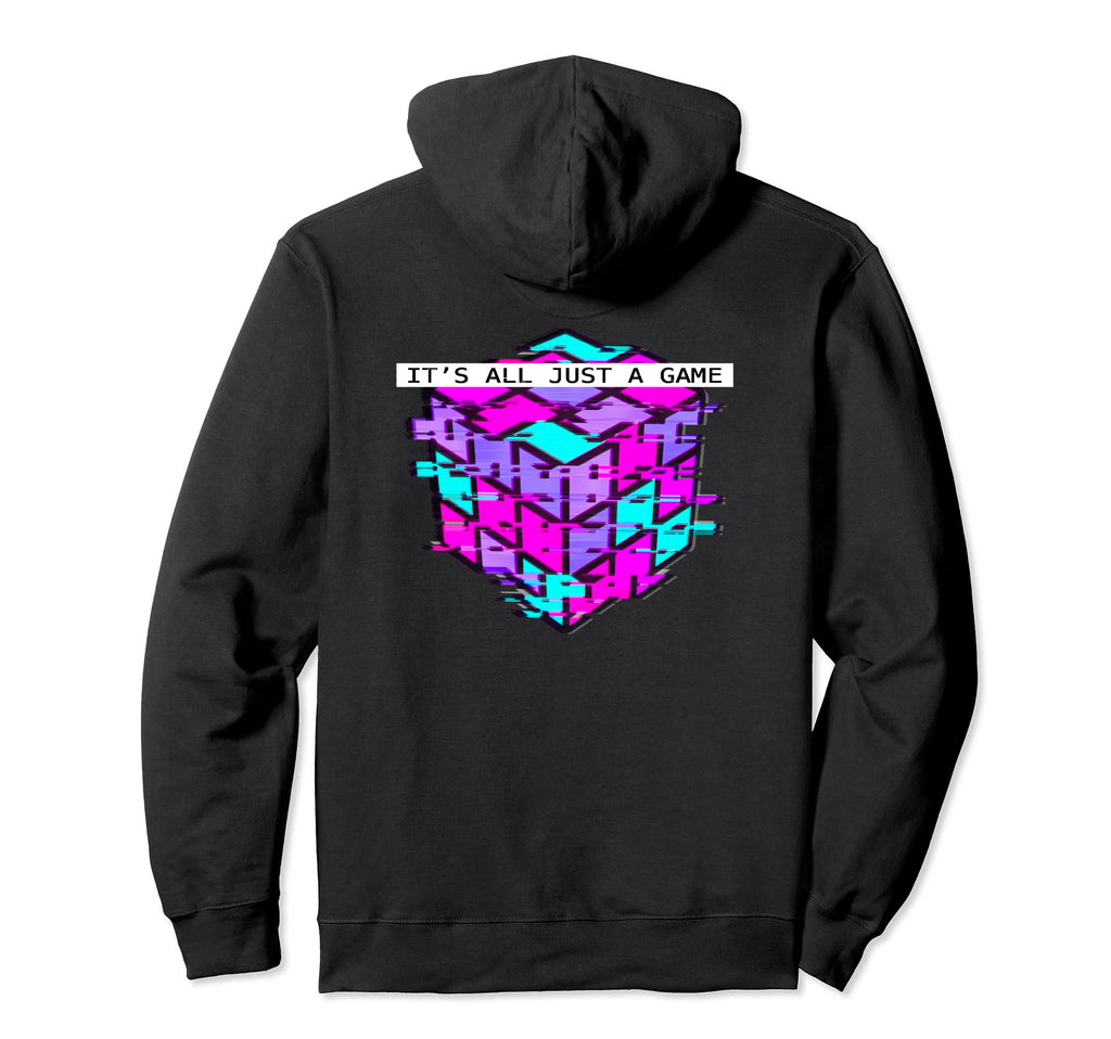 Puzzle Cube Video Glitch 80S Retrowave Hoodie - Aesthetic Graphic Unisex - T-Shirt, Sweatshirt, Hoodie
