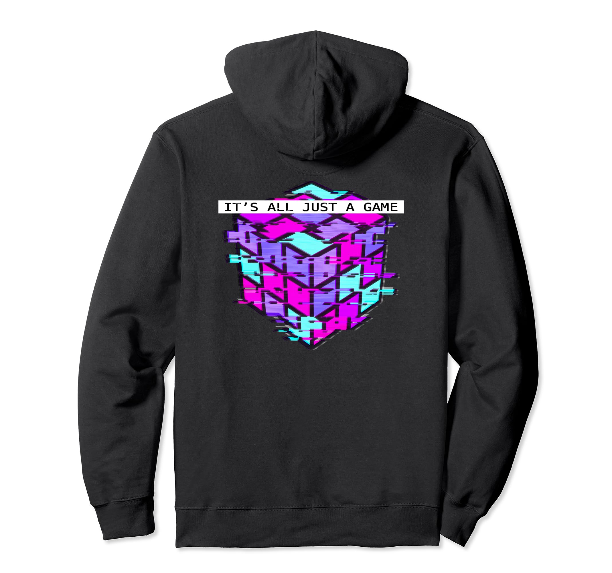 Puzzle Cube Video Glitch 80S Retrowave Hoodie - Aesthetic Graphic Unisex - T-Shirt, Sweatshirt, Hoodie