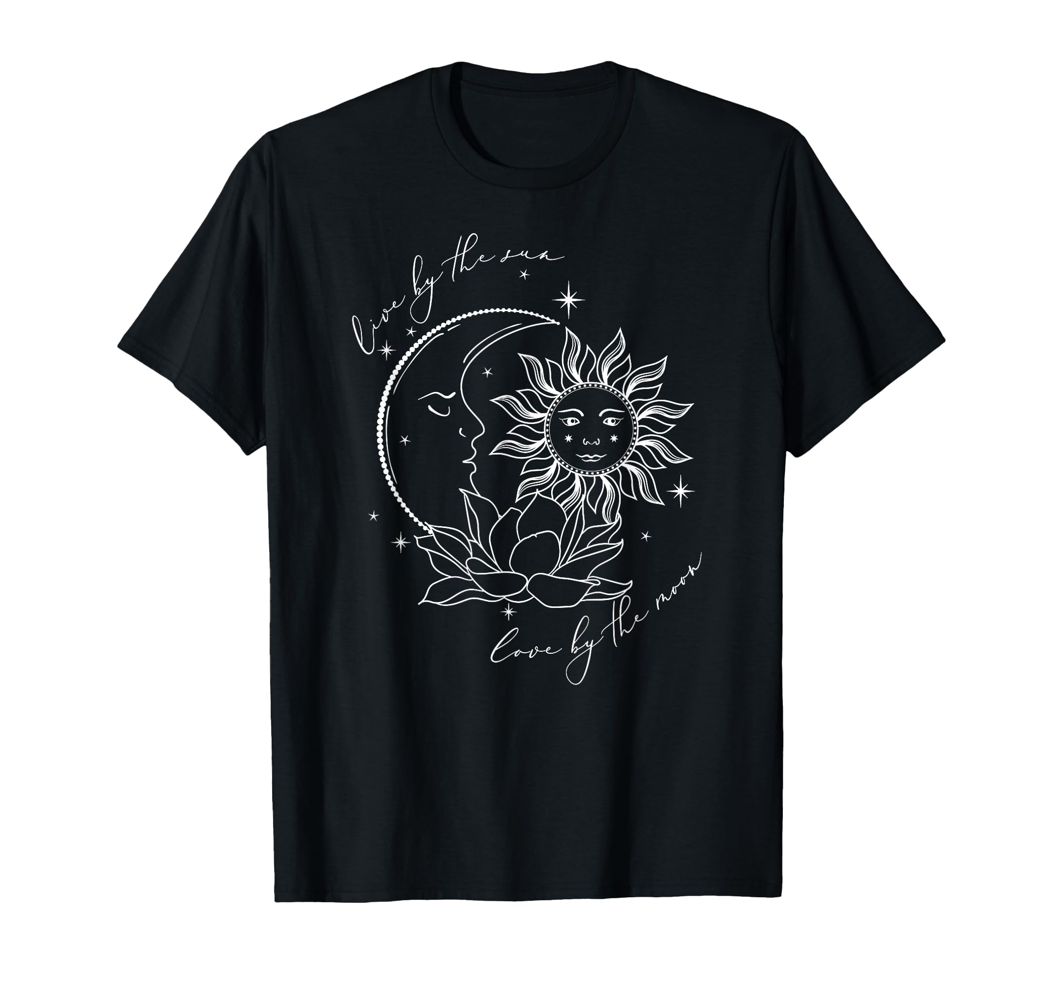 We Live Sun Love Moon Spirituality T-Shirt - Graphic Print for Adults - T-Shirt, Sweatshirt, Hoodie