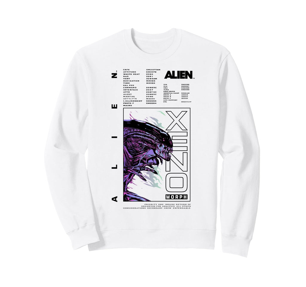 Alien Xenomorph Neon Purple 80S Sweatshirt - Trendy Graphic Men Women - T-Shirt, Sweatshirt, Hoodie
