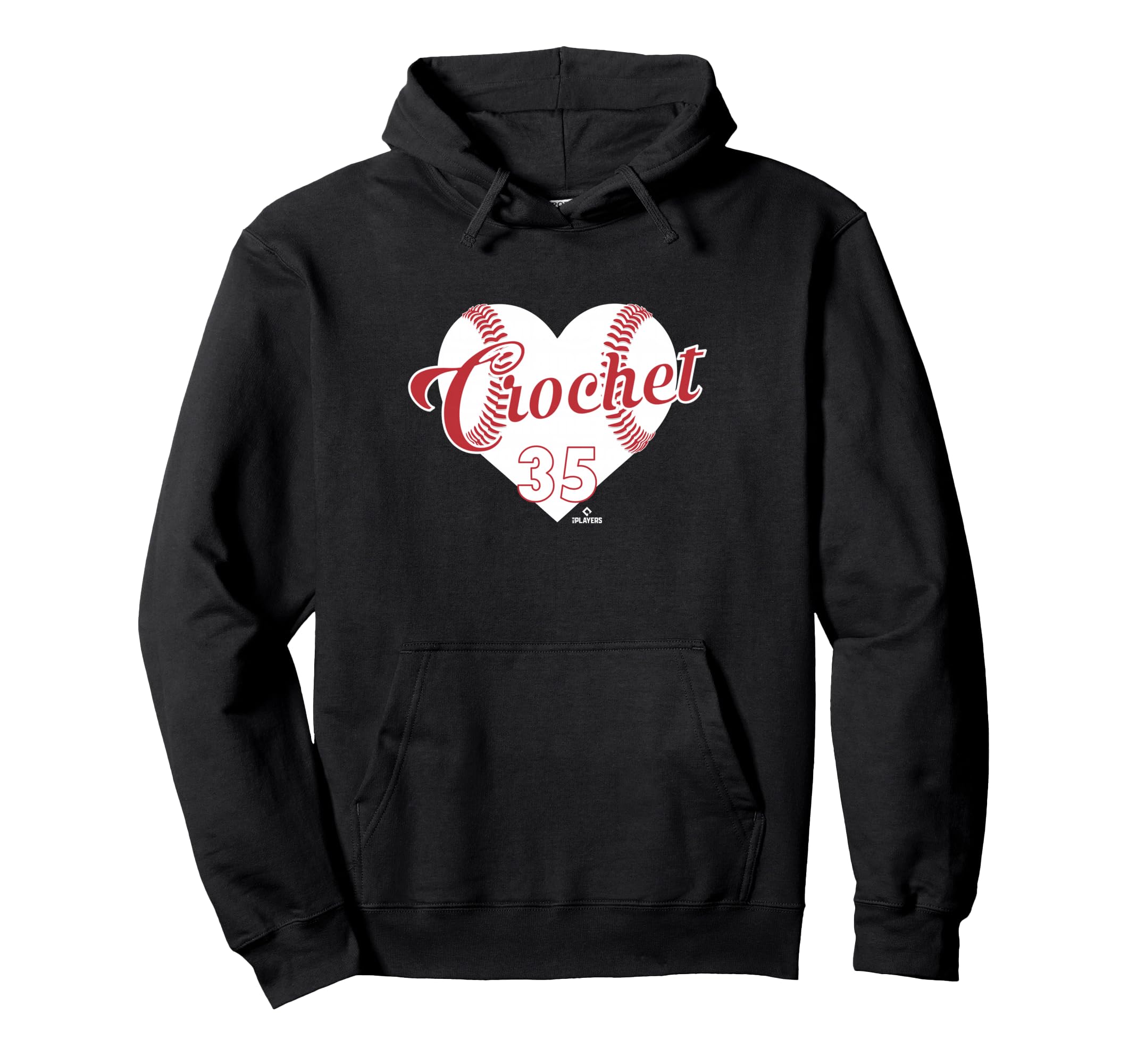 Baseball Heart Garrett Crochet Hoodie - Casual Everyday Wear Men Women - T-Shirt, Sweatshirt, Hoodie