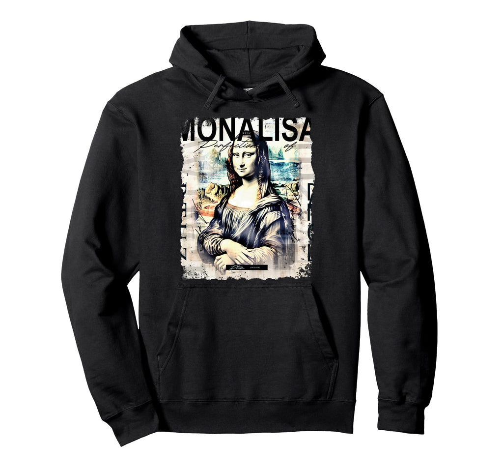 Mona Lisa Aesthetic Y2K Streetwear Hoodie - Fun Novelty Design for Adults - T-Shirt, Sweatshirt, Hoodie