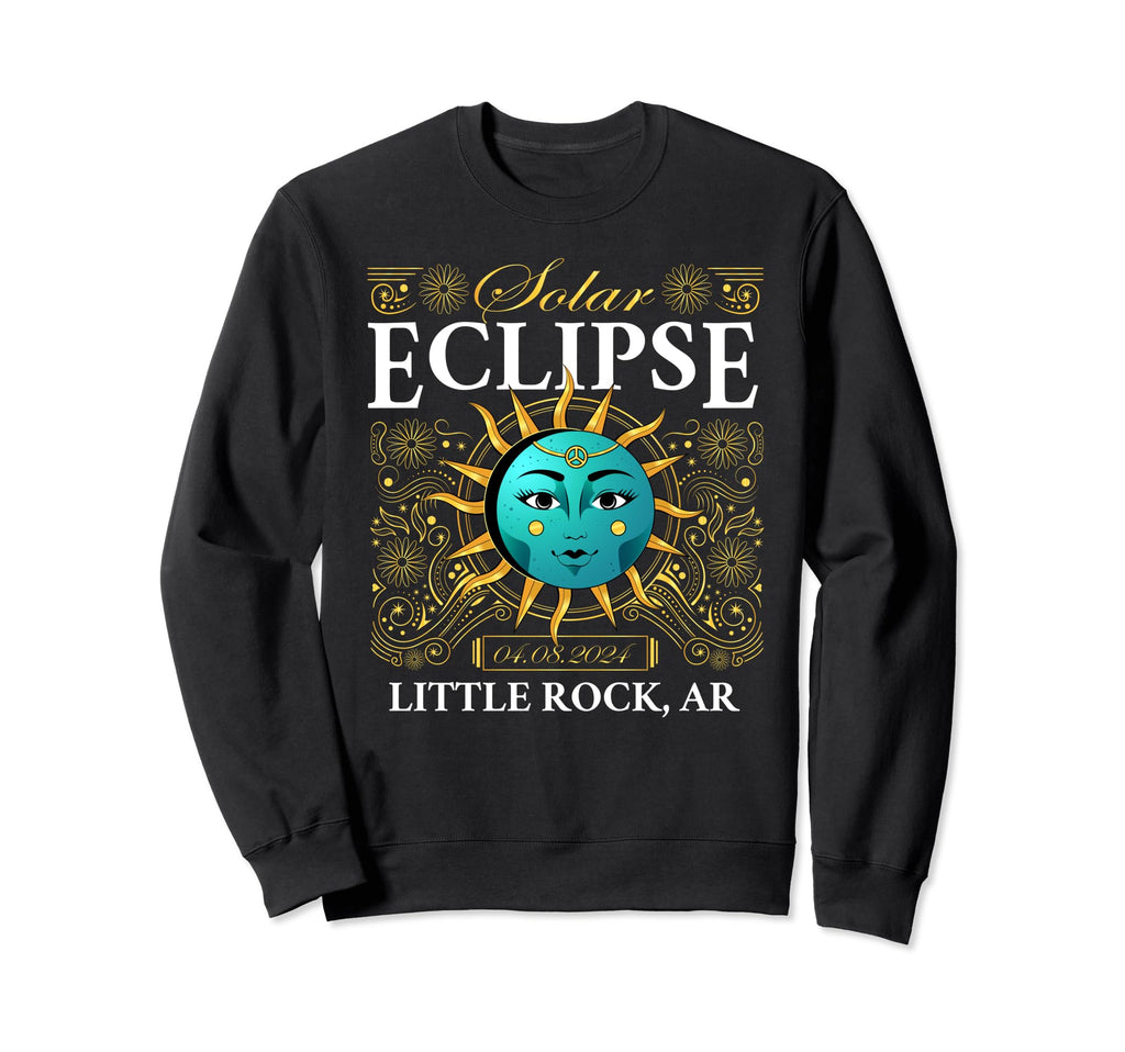 Total Solar Eclipse Little Rock Ar 2024 Sweatshirt - Trendy Graphic Unisex - T-Shirt, Sweatshirt, Hoodie