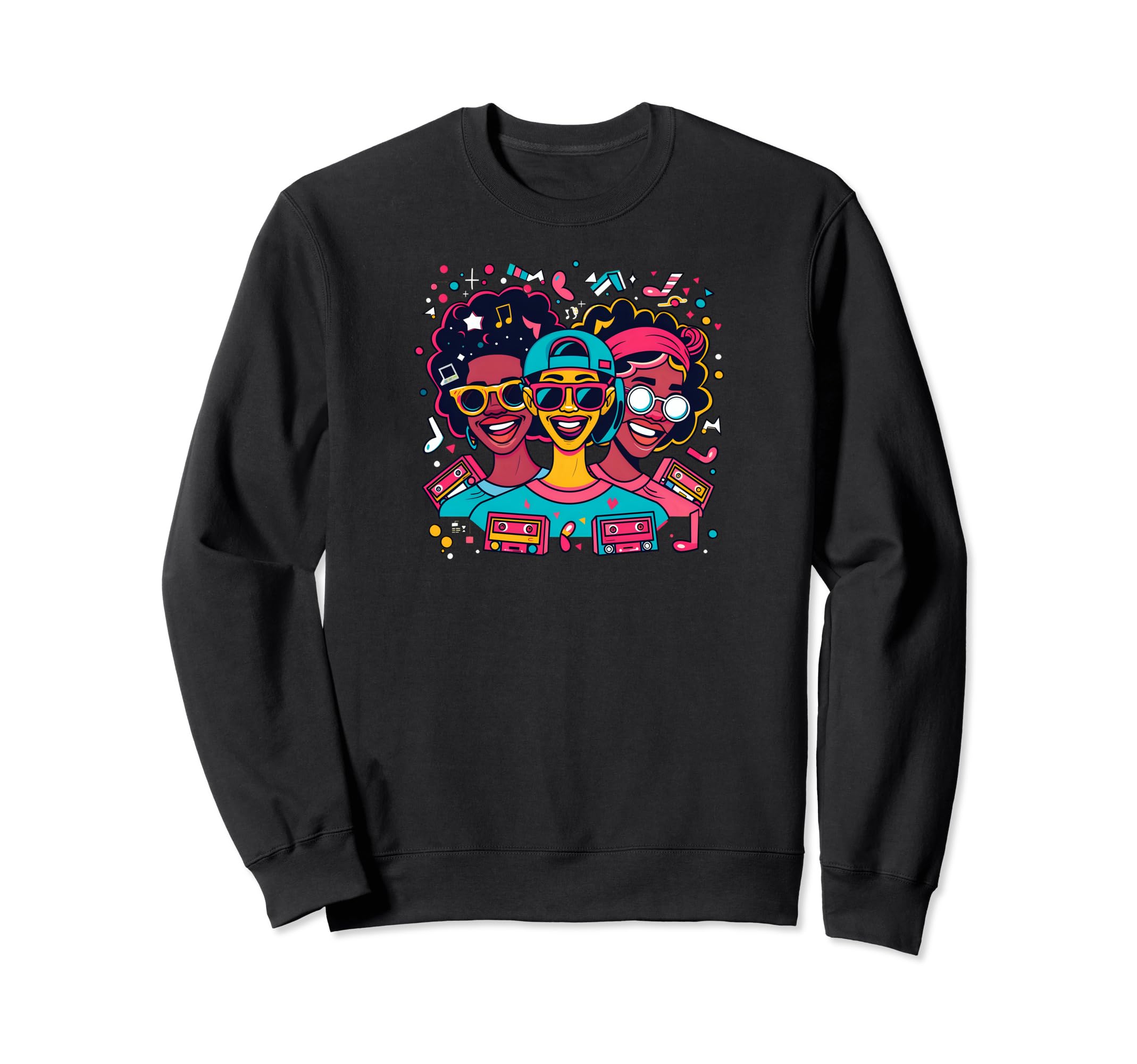 Laughing Faces Cassette Tape 90S R B Sweatshirt - Trendy Graphic for Adults - T-Shirt, Sweatshirt, Hoodie