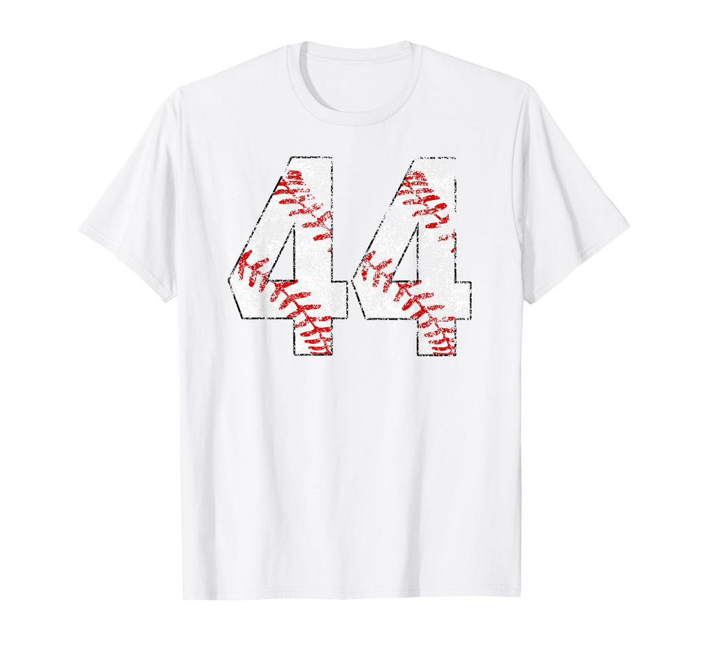 Distressed Baseball Number 44 T-Shirt - Fun Novelty Design Men Women - T-Shirt, Sweatshirt, Hoodie