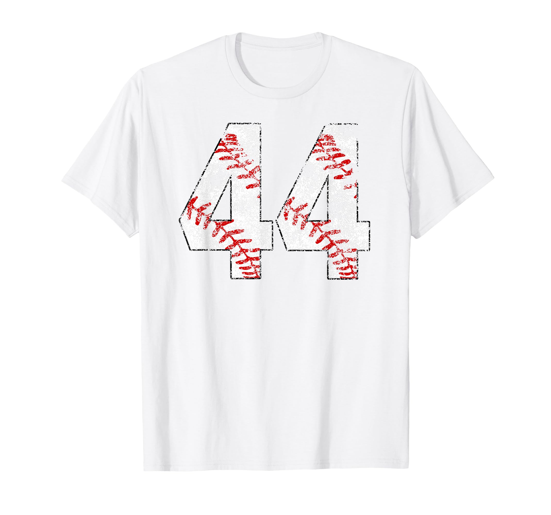 Distressed Baseball Number 44 T-Shirt - Fun Novelty Design Men Women - T-Shirt, Sweatshirt, Hoodie