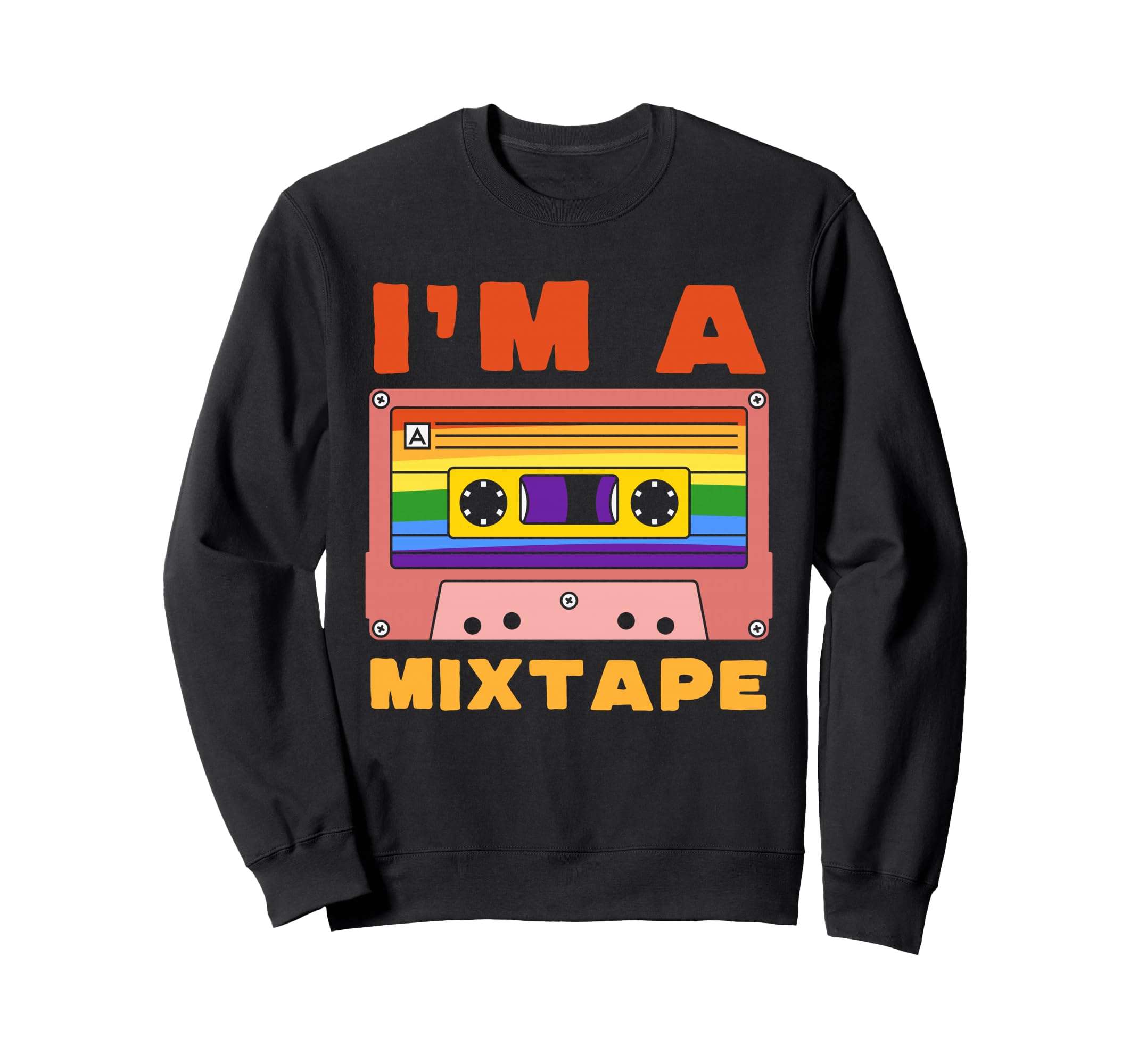 Im Mixtape Lgbt Rainbow Pride Flag Sweatshirt - Minimalist Print Unisex - T-Shirt, Sweatshirt, Hoodie