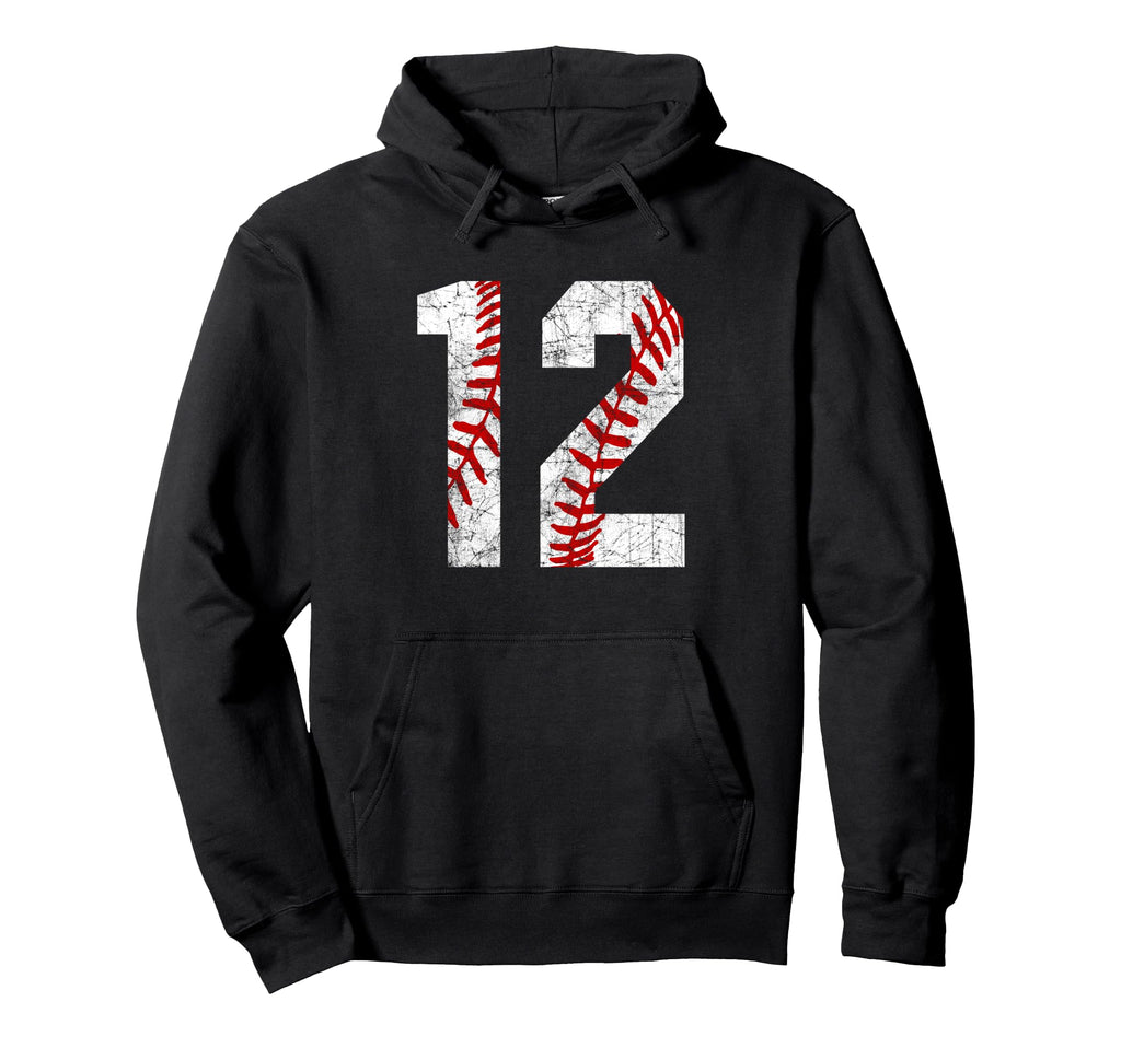 Baseball Mom 12 Jersey Baseball Hoodie - Minimalist Print for Adults - T-Shirt, Sweatshirt, Hoodie