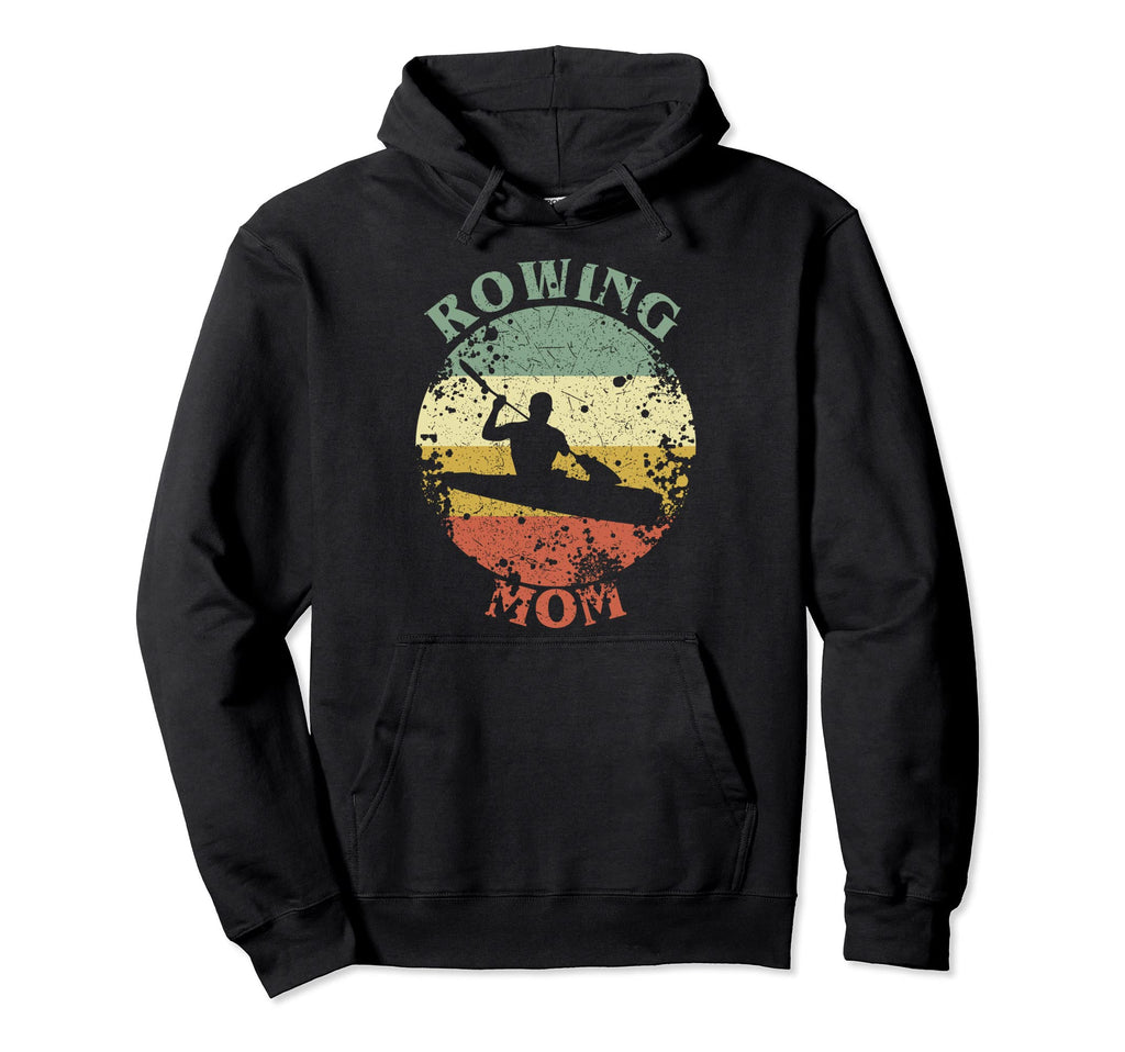 Rowing Mom Mama Distressed Hoodie - Aesthetic Graphic Men Women - T-Shirt, Sweatshirt, Hoodie
