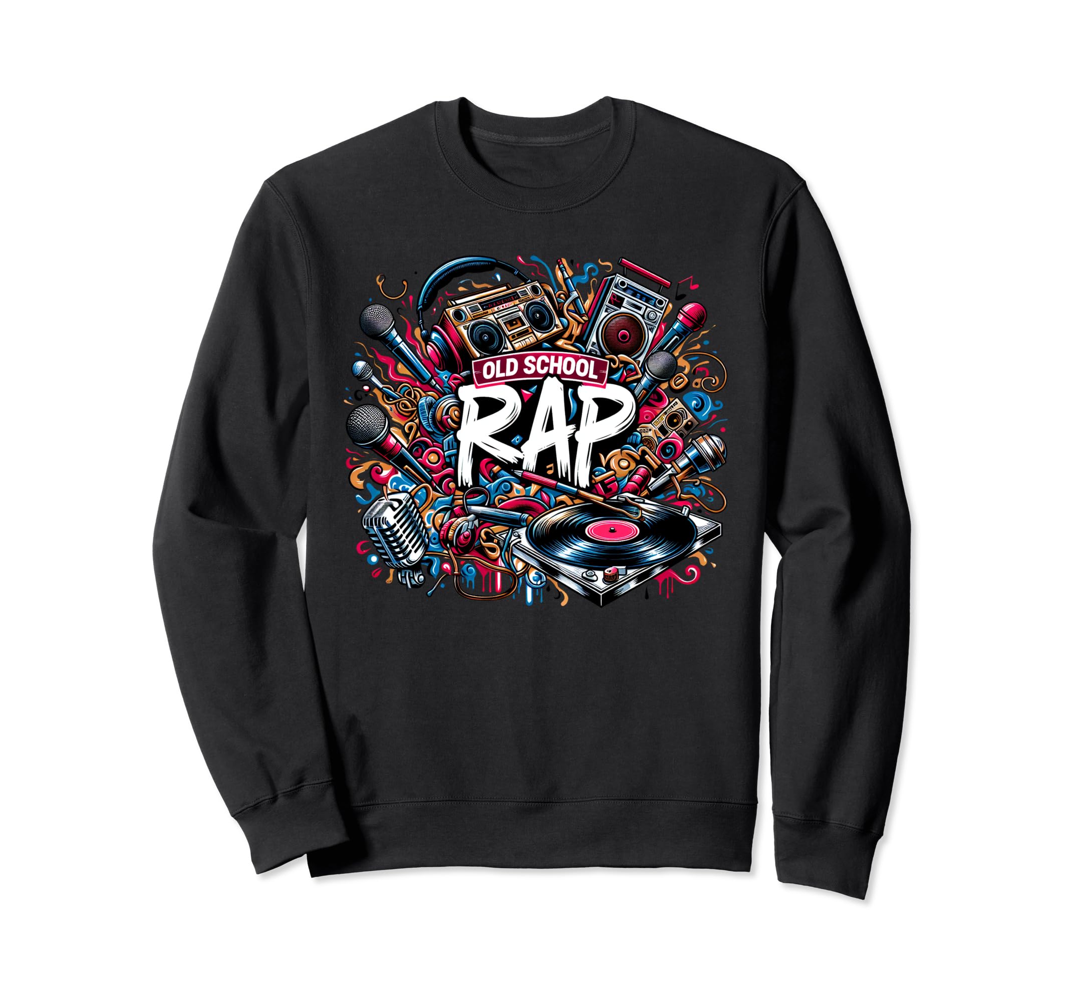 Old School Hip Hop 80S 90S Music Sweatshirt - Aesthetic Graphic Men Women - T-Shirt, Sweatshirt, Hoodie