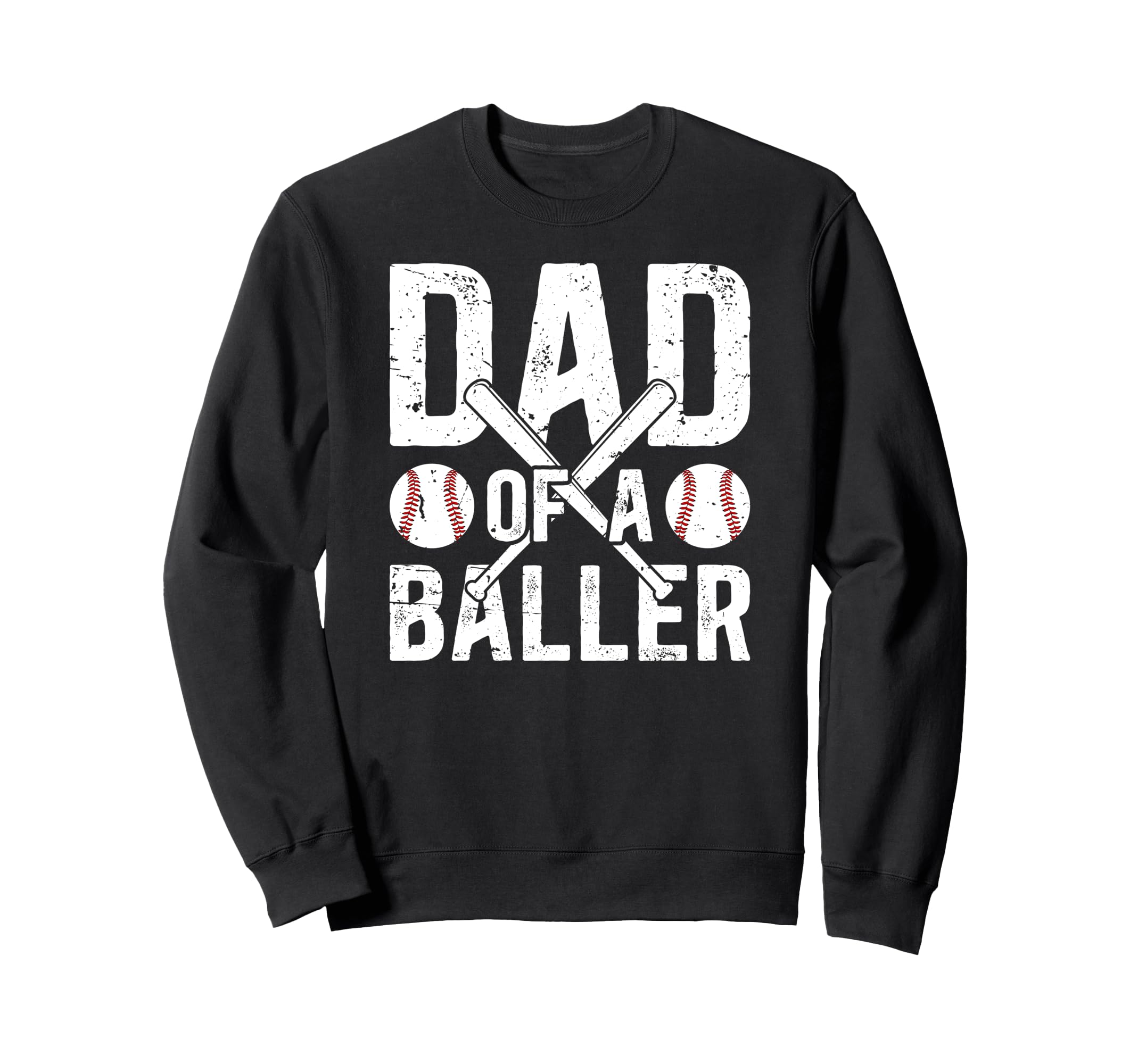 Dad Baller Baseball Dad Baseball Sweatshirt - Minimalist Print for Adults - T-Shirt, Sweatshirt, Hoodie