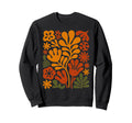 Boho Abstract Floral Terracotta Sweatshirt - Novelty Apparel for Adults - T-Shirt, Sweatshirt, Hoodie