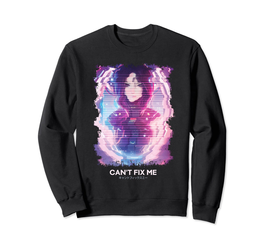 Sad Vaporwave Glitch Japanese Sweatshirt - Casual Everyday Wear Unisex - T-Shirt, Sweatshirt, Hoodie