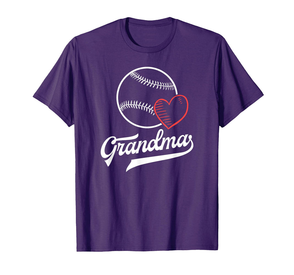 Baseball Grandma Shirts Heart Grandson T-Shirt - Trendy Graphic Men Women - T-Shirt, Sweatshirt, Hoodie