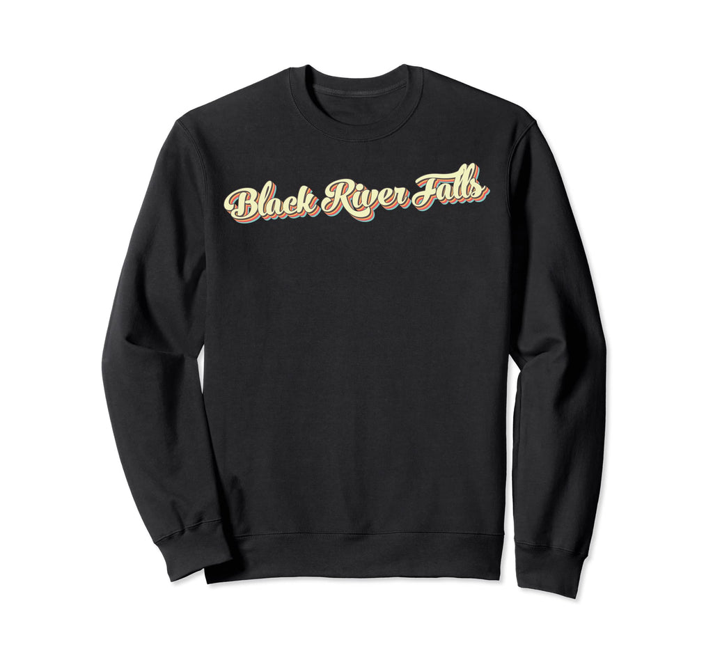 Black River Falls Art Baseball Font Sweatshirt - Aesthetic Graphic Unisex - T-Shirt, Sweatshirt, Hoodie