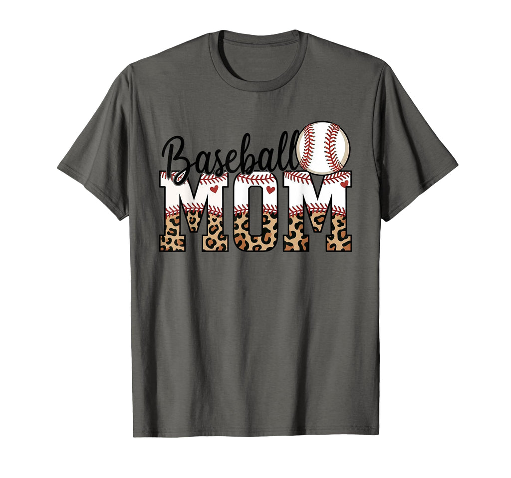 Baseball Mom Leopard Heart And Ball T-Shirt - Unique Graphic for Adults - T-Shirt, Sweatshirt, Hoodie