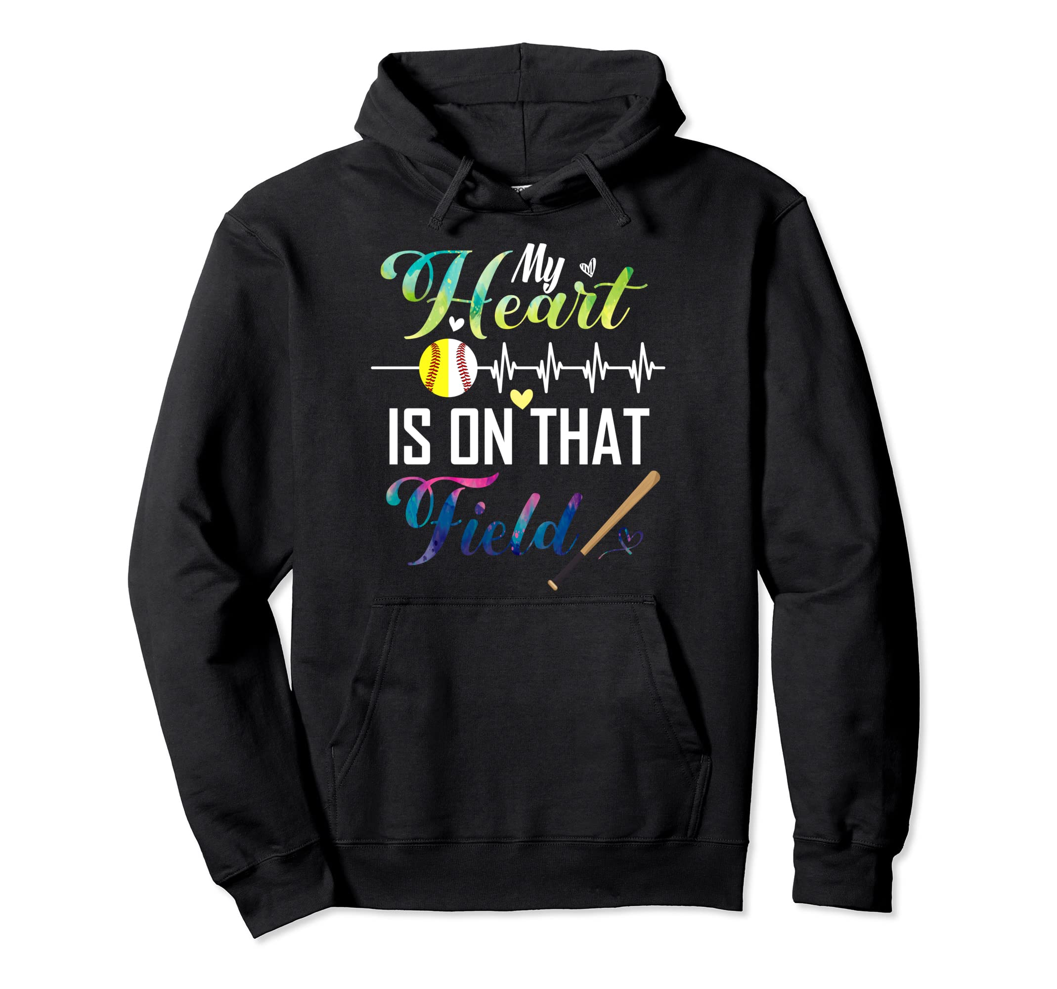 My Heart Is That Field Funny Baseball Hoodie - Unique Graphic Men Women - T-Shirt, Sweatshirt, Hoodie