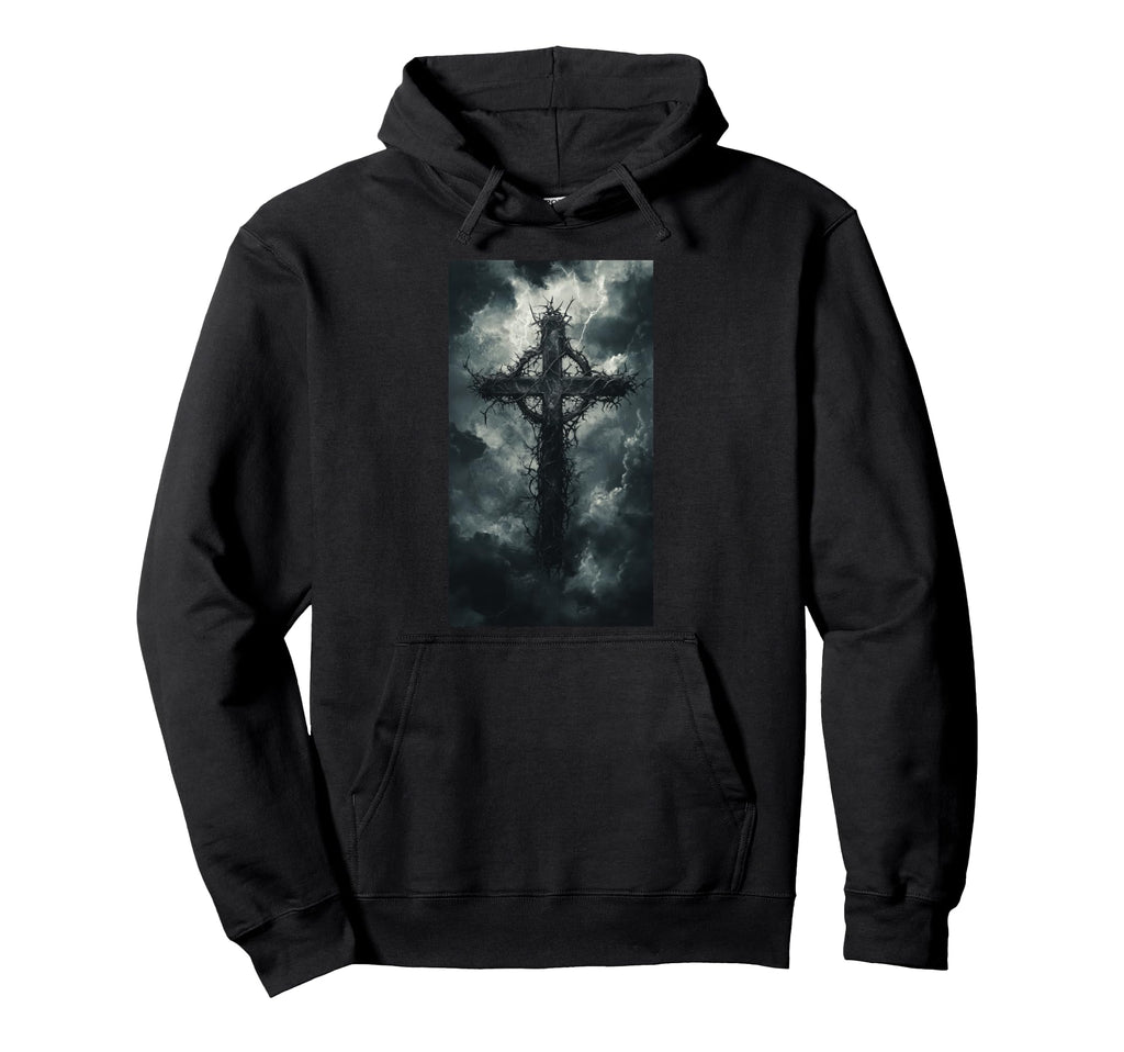 Gothic Cross Grunge Aesthetic Y2K Goth Hoodie - Novelty Apparel for Adults - T-Shirt, Sweatshirt, Hoodie