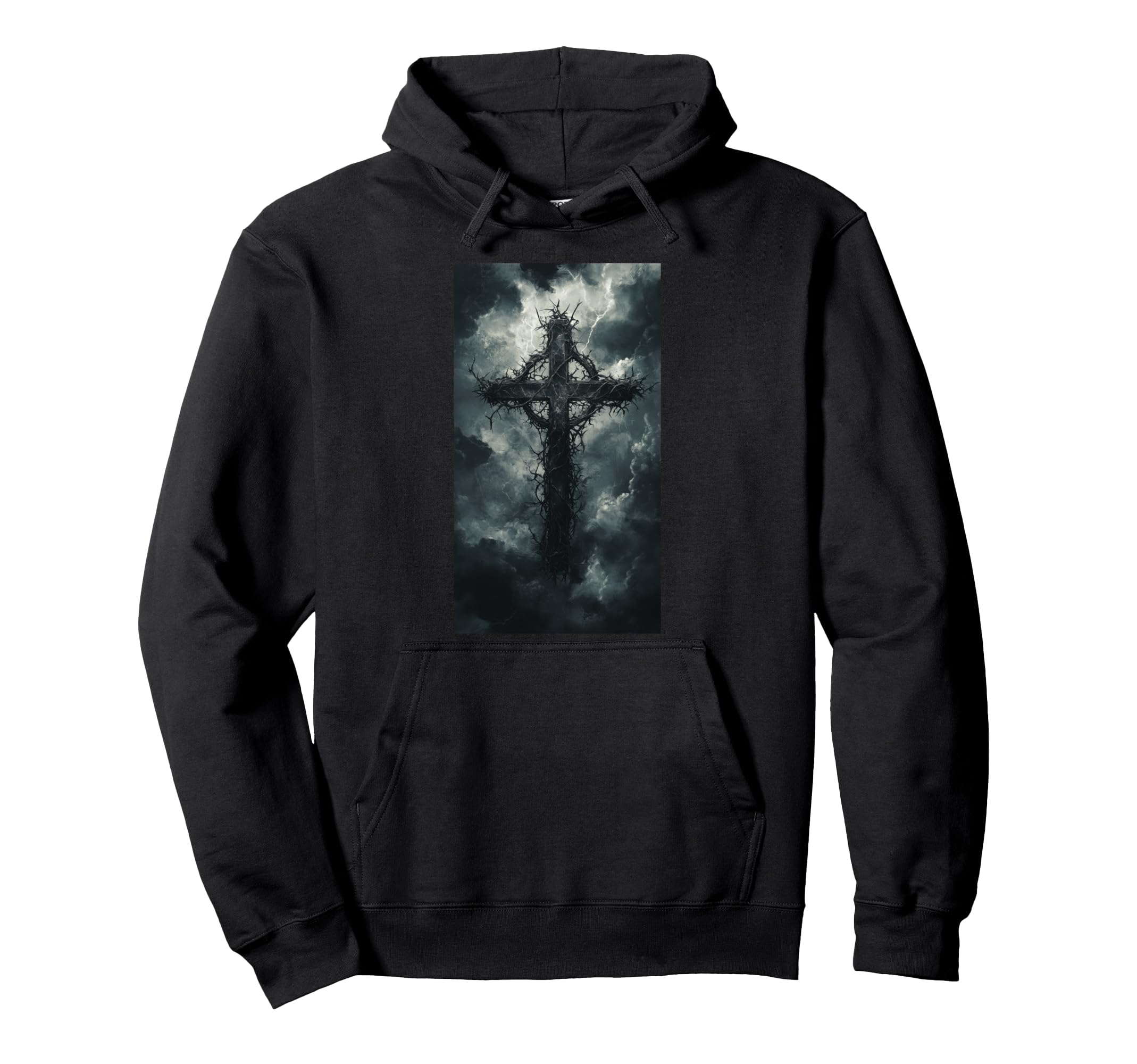 Gothic Cross Grunge Aesthetic Y2K Goth Hoodie - Novelty Apparel for Adults - T-Shirt, Sweatshirt, Hoodie
