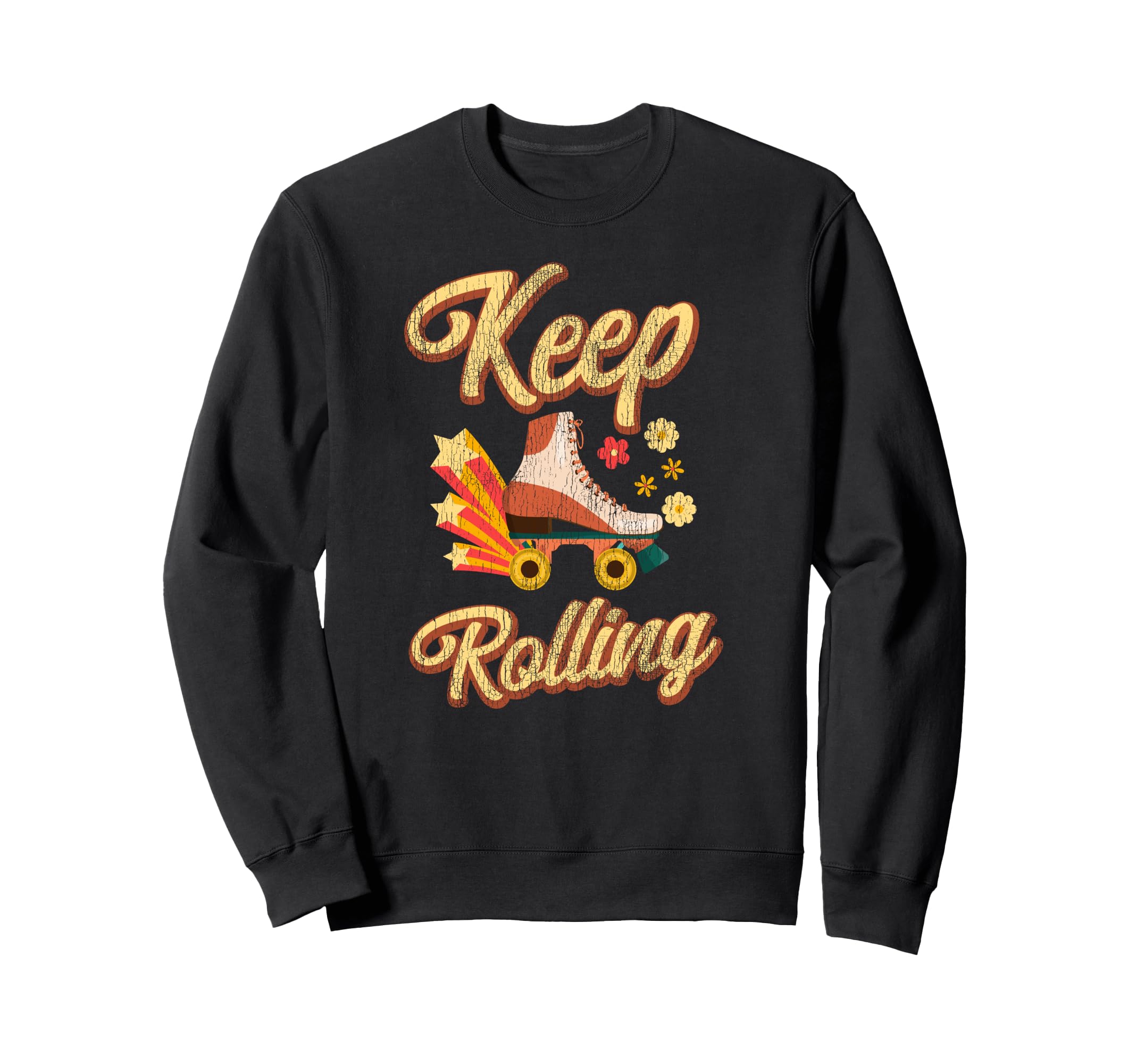 Roller Skating Skate 1970S Sweatshirt - Trendy Graphic for Adults - T-Shirt, Sweatshirt, Hoodie