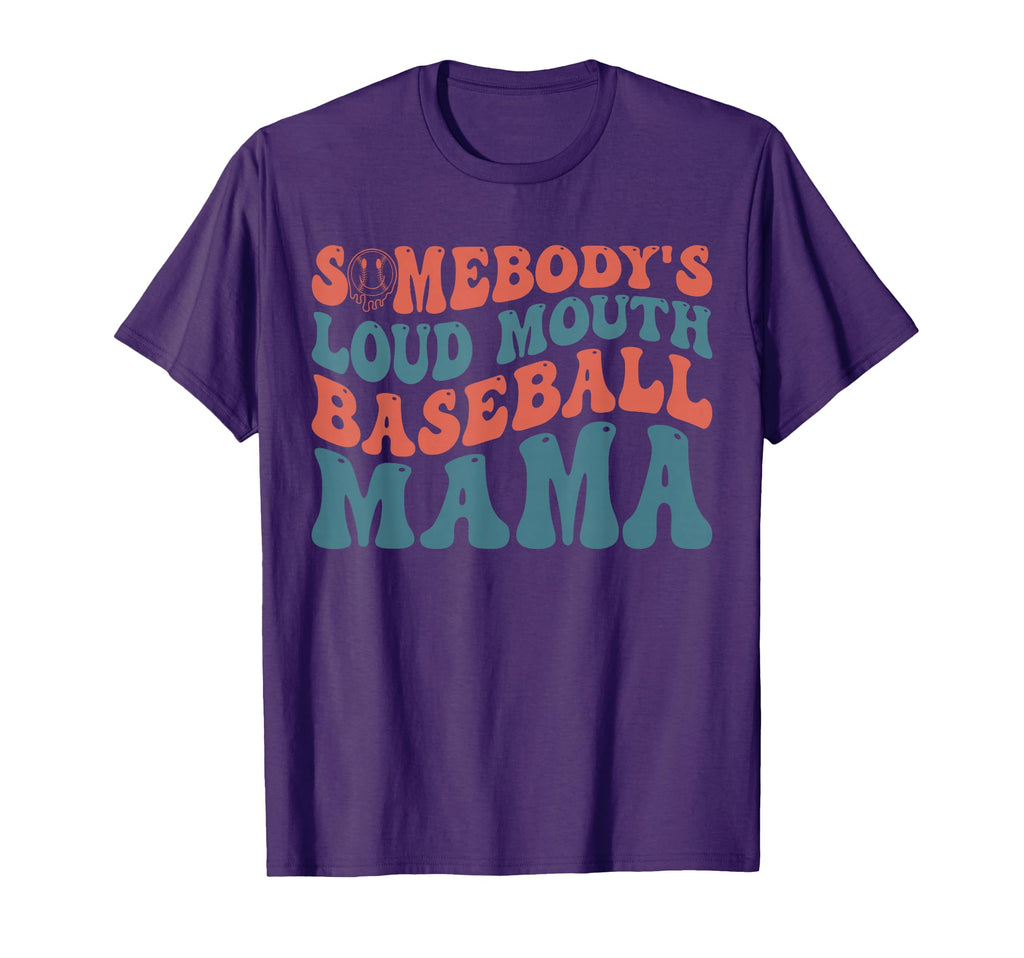 Somebodys Loudmouth Baseball Mama T-Shirt - Minimalist Print Unisex - T-Shirt, Sweatshirt, Hoodie