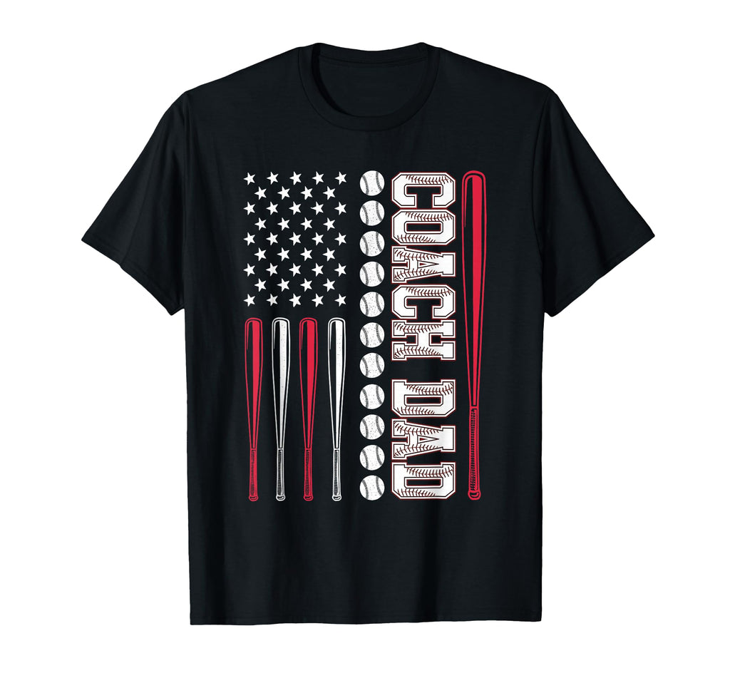 Coach Dad Baseball Happy Fathers Day Wife T-Shirt - Trendy Graphic Unisex - T-Shirt, Sweatshirt, Hoodie