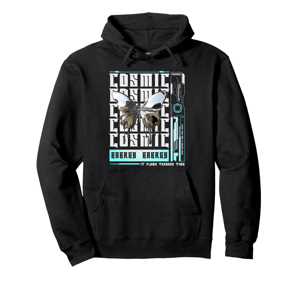 Y2K Cosmic Butterfly Bold Urban Graffiti Hoodie - Minimalist Print Unisex - T-Shirt, Sweatshirt, Hoodie